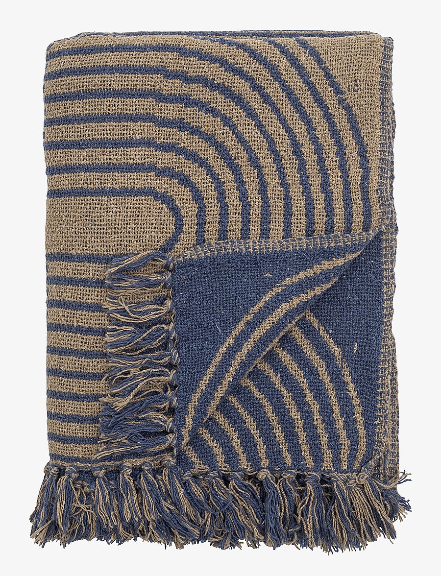 Bloomingville - Tiffanie Throw - die niedrigsten preise - blue - 0