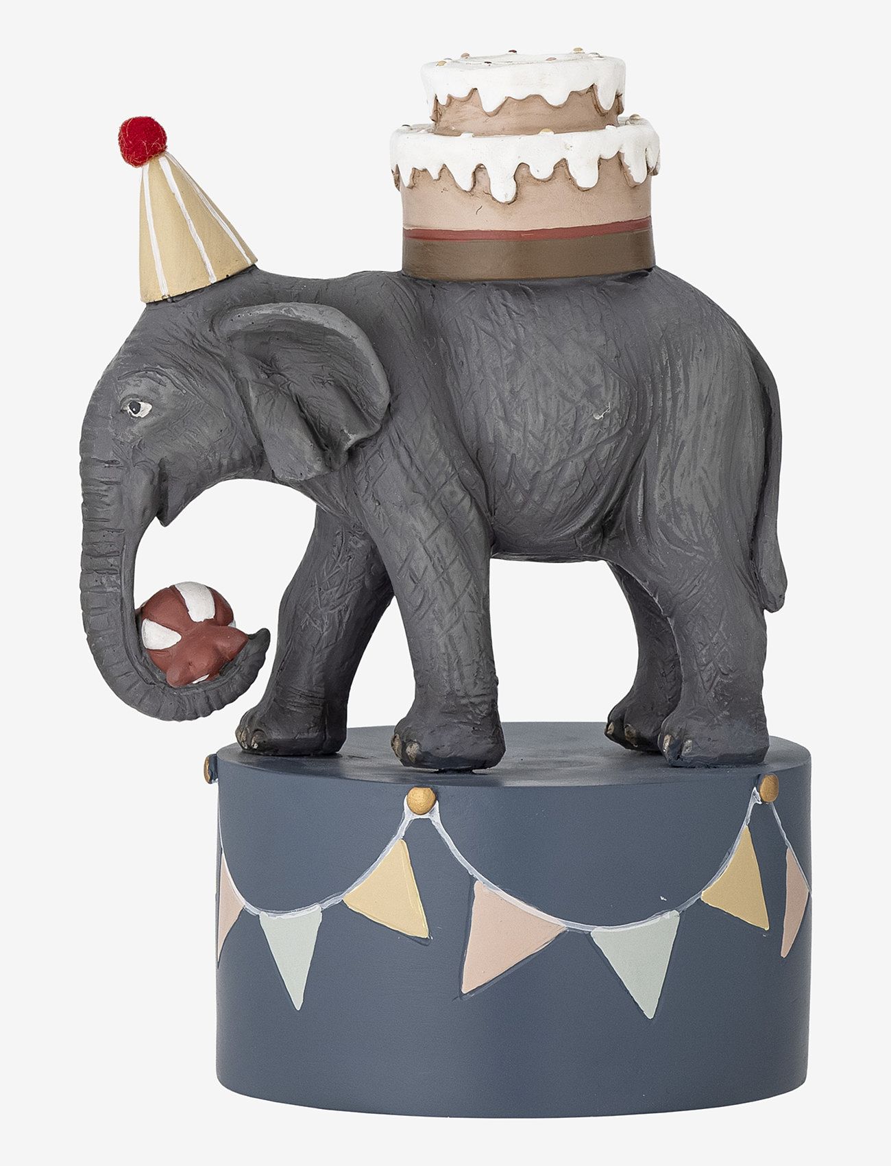 Bloomingville - Flor Candlestick, Grey, Polyresin - dekorationsdetaljer - grey - 1