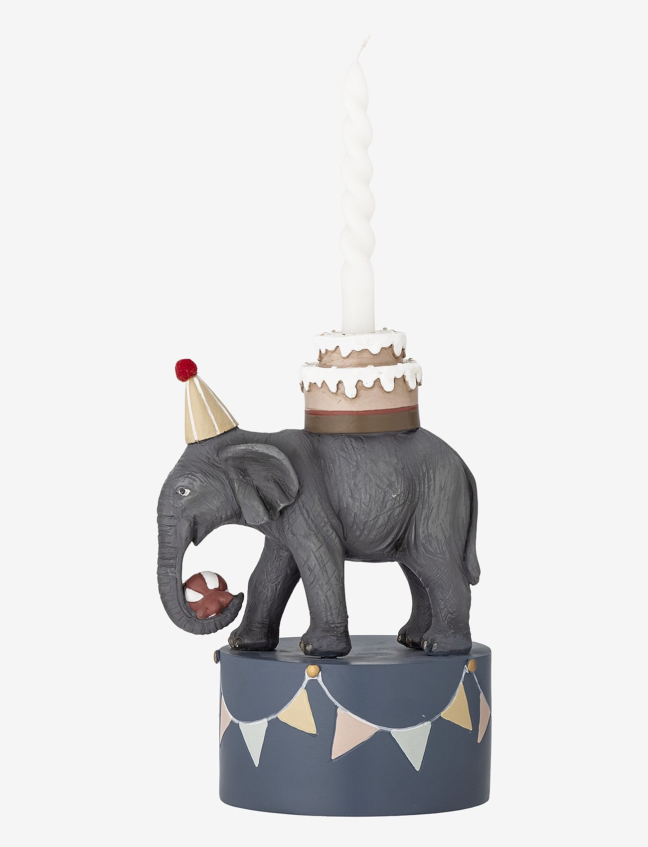 Bloomingville - Flor Candlestick, Grey, Polyresin - dekorationsdetaljer - grey - 2
