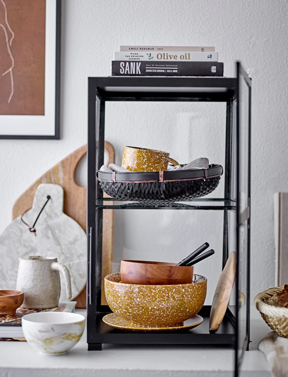 Bloomingville - Palma Bowl - osta hinna alusel - green - 2