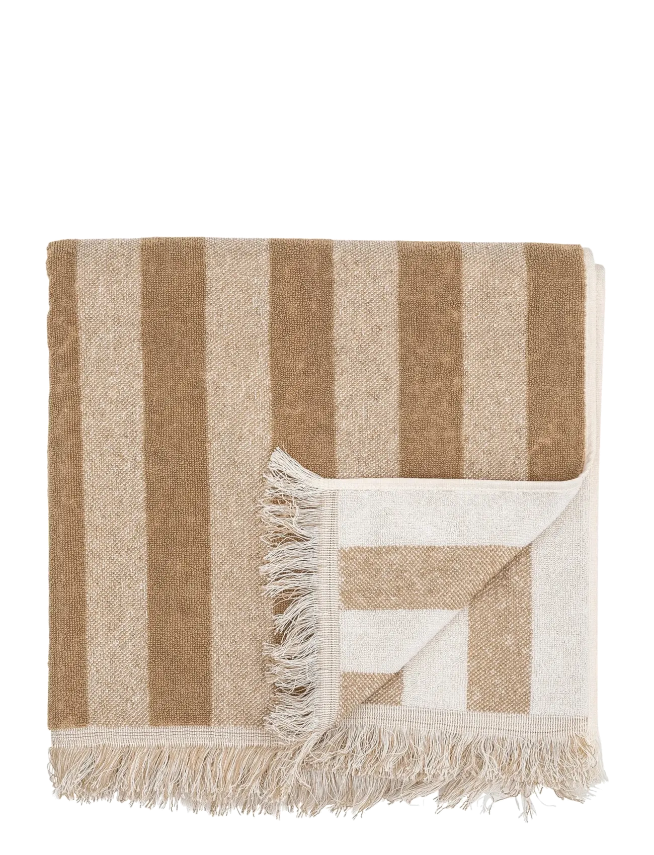 Bloomingville Elaia Towel, Brown, Cotton - Badehåndklæder - BROWN / brown