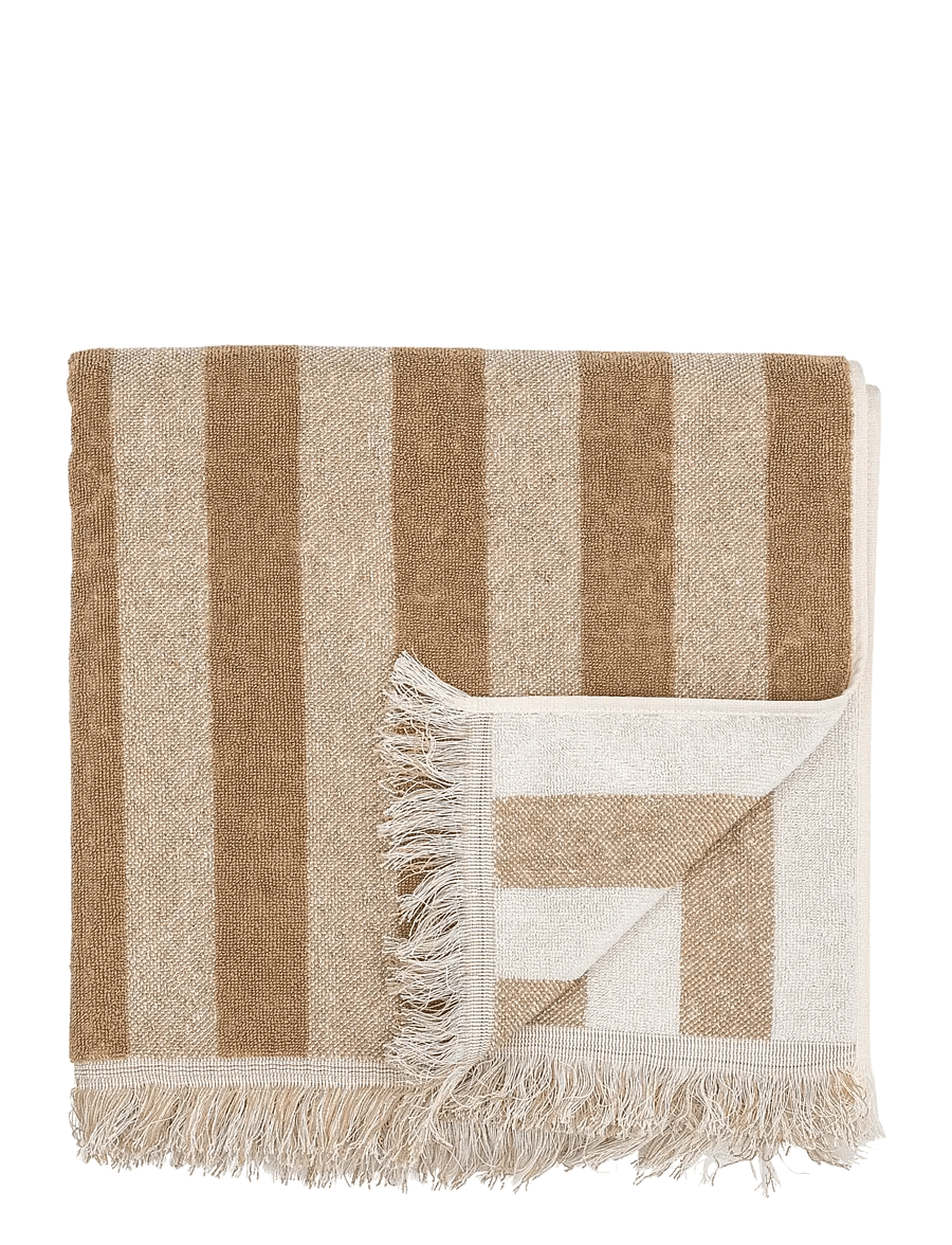 Bloomingville - Elaia Towel, Brown, Cotton - saunalinad - brown - 1