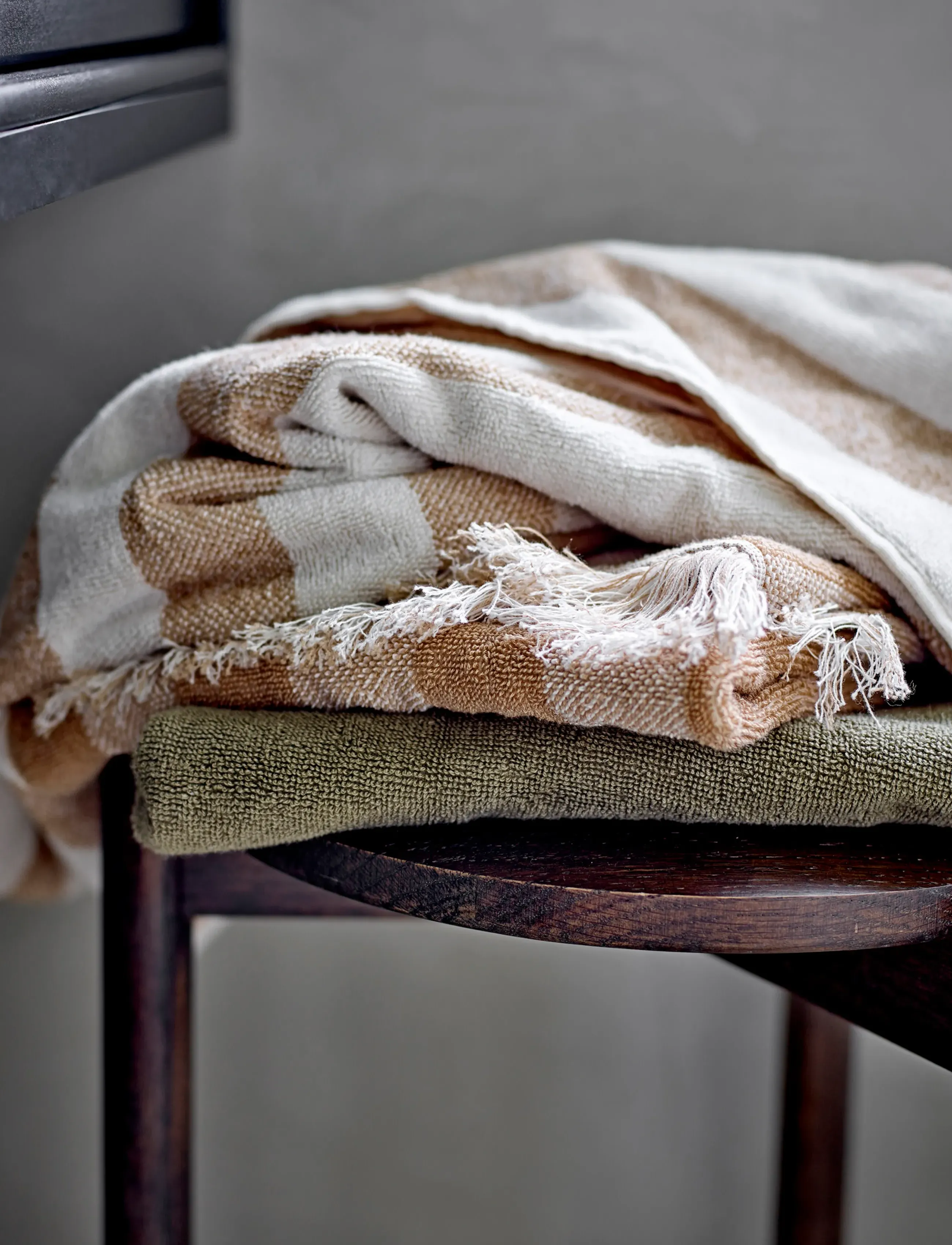 Bloomingville - Elaia Towel, Brown, Cotton - bath towels - brown - 4