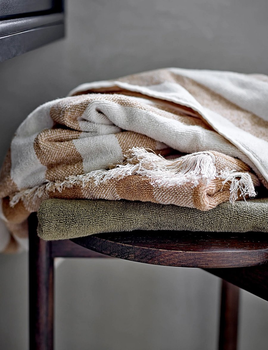 Bloomingville - Elaia Towel, Brown, Cotton - saunalinad - brown - 4