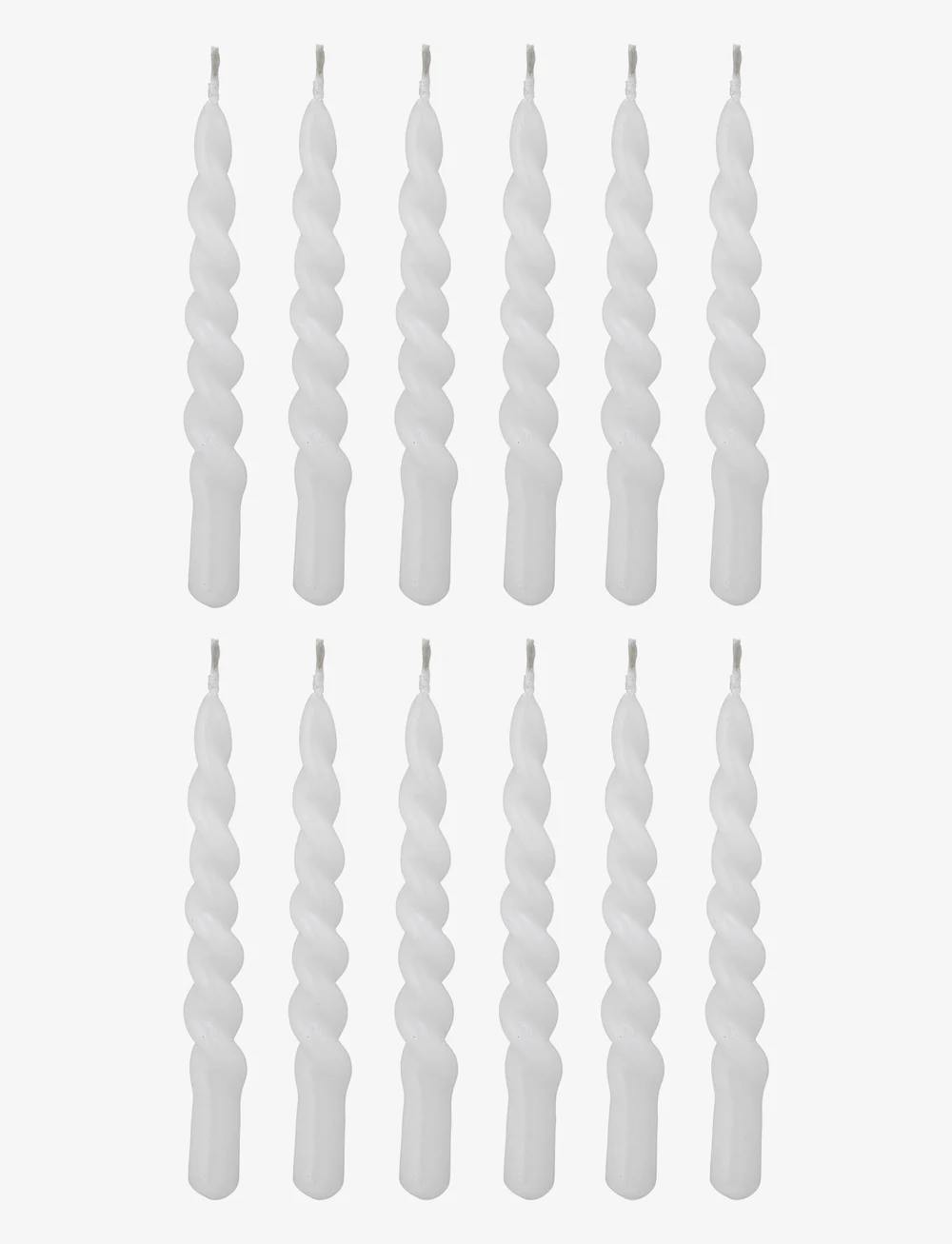Bloomingville - Twist Candle - tischkerzen - white - 0