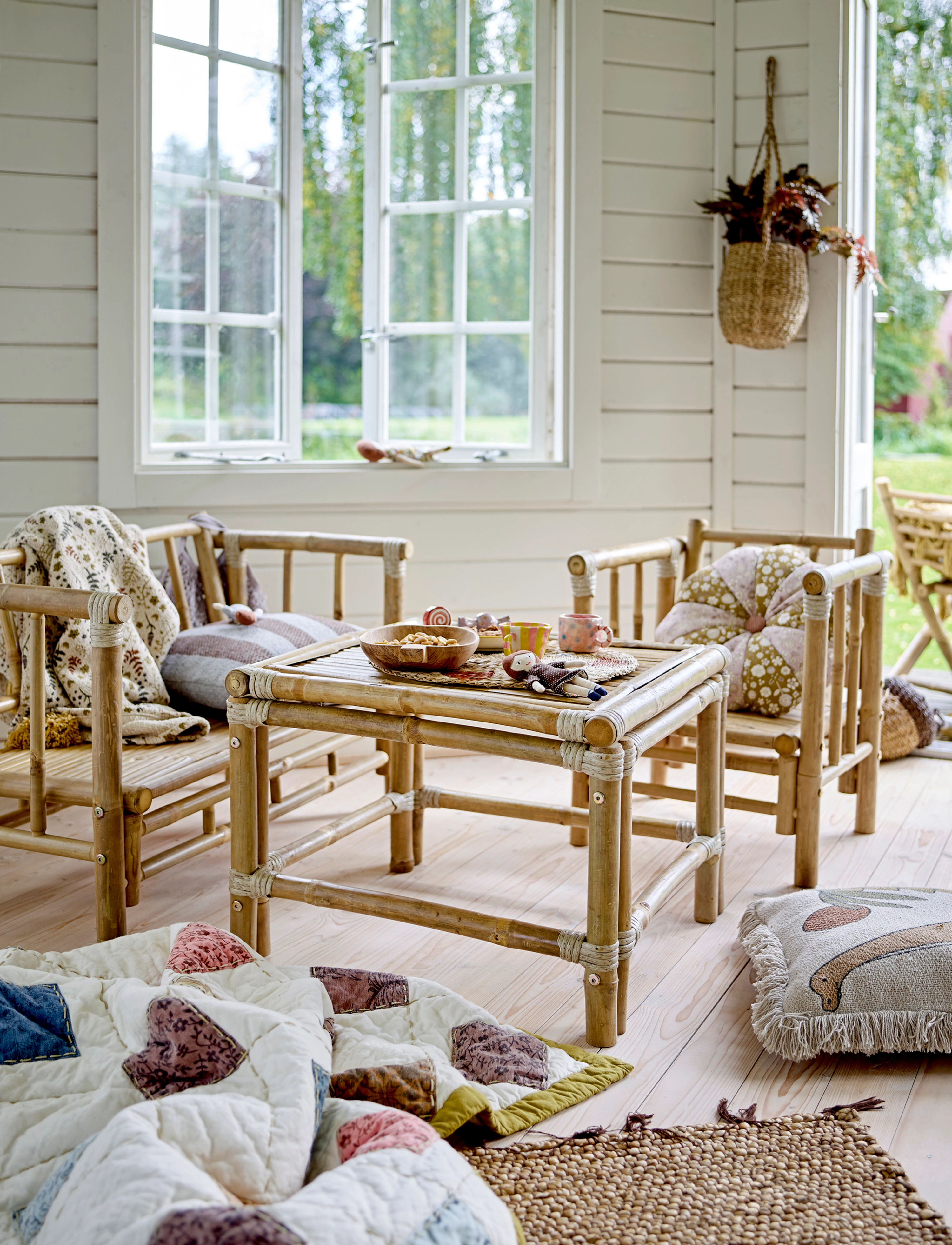 Bloomingville Mini Sole Chair, Nature, Bamboo, 45X 55 cm, Kids Decor, Beige - Furniture, Kinder