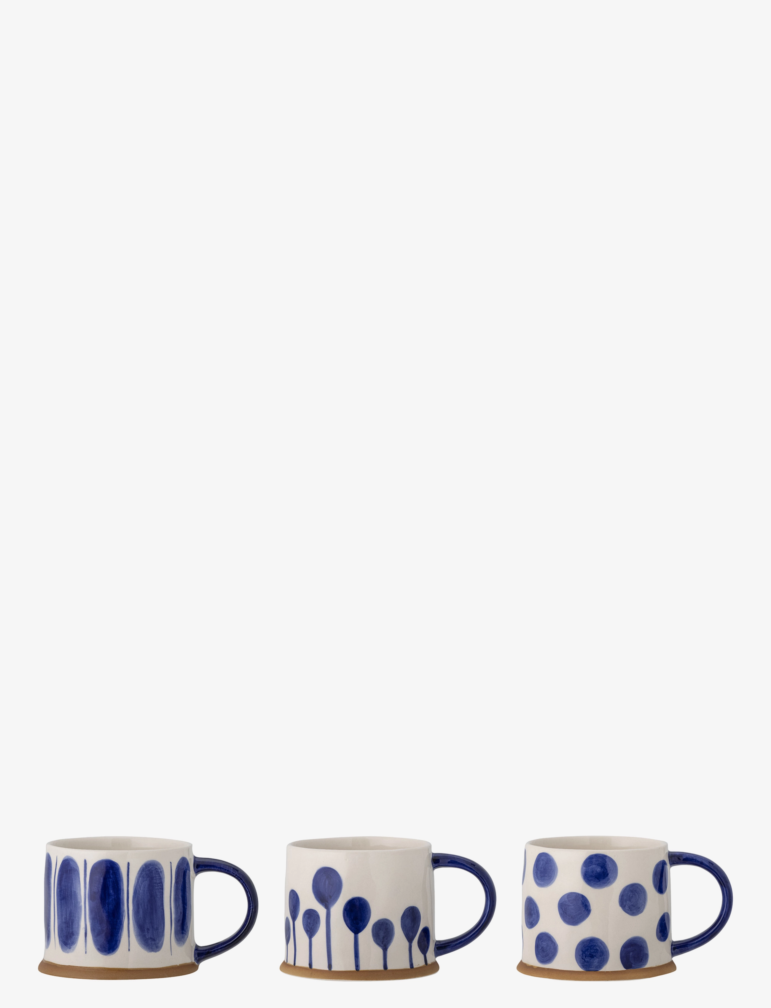 Bloomingville Linora Mug, Set Of 3, Gløggkrus, Multi/mønstret, Str: ONE SIZE