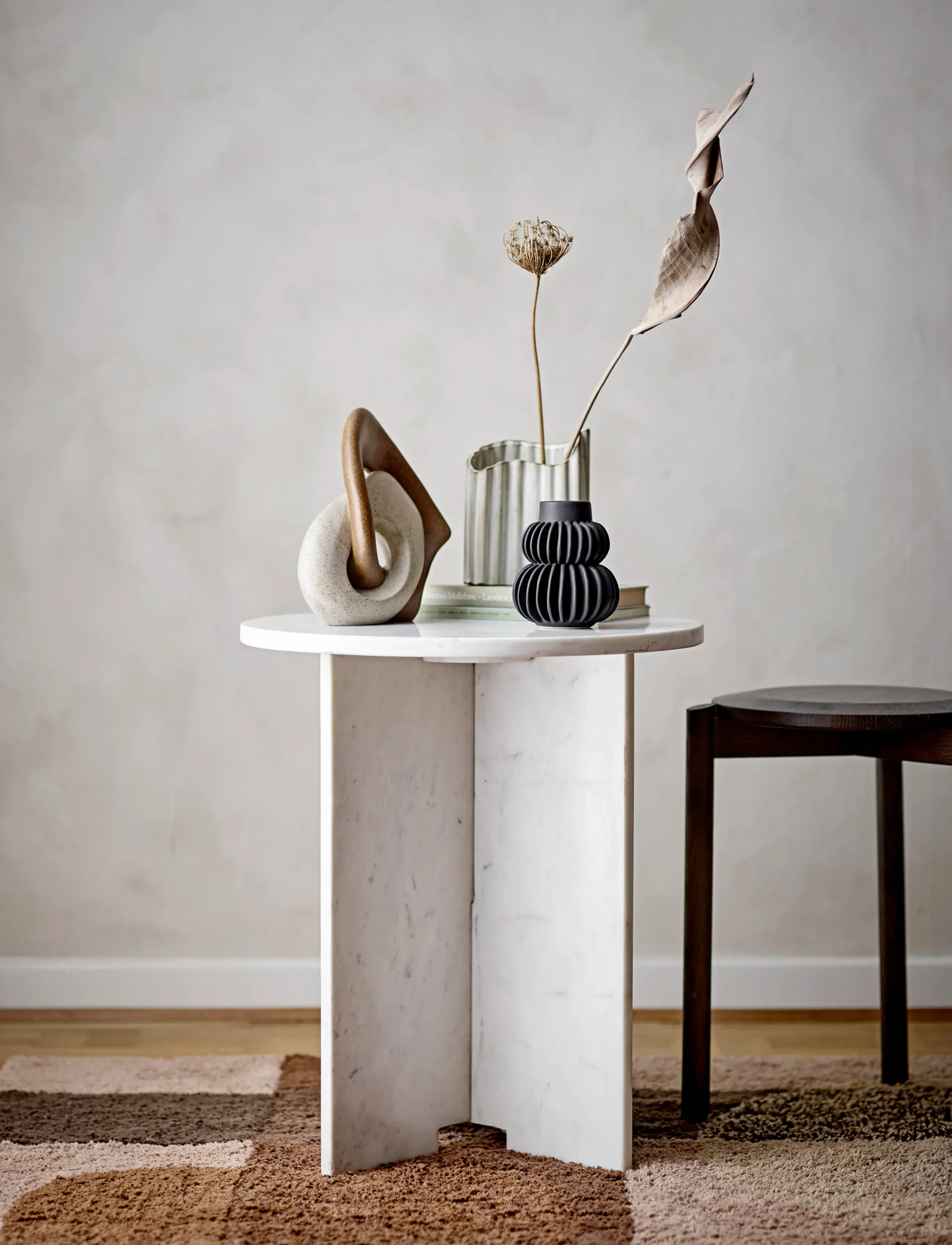 Bloomingville Jasmia Sidebord, Hvid, Marmor, One Size, White, Borde > Sideborde Og Små Borde, Unisex
