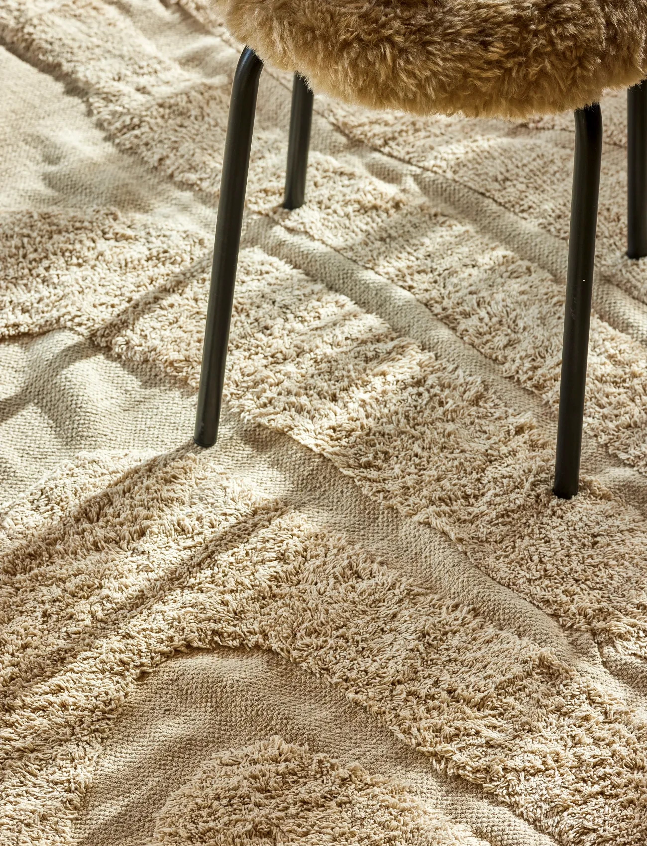 Bloomingville - Elaine Rug - bomullsmattor & trasmattor - beige - 5