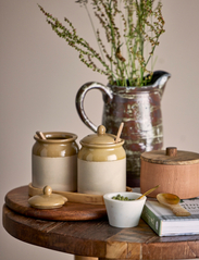Bloomingville - Elaf Jar w/Lid & Spoon, Set of 3 - kitchen jars - brown - 3