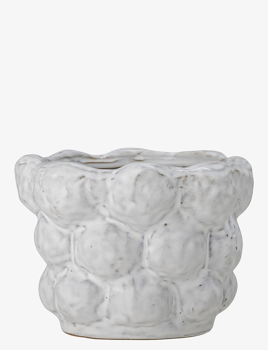 Bloomingville - Dieter Flowerpot - blumentöpfe - white - 0