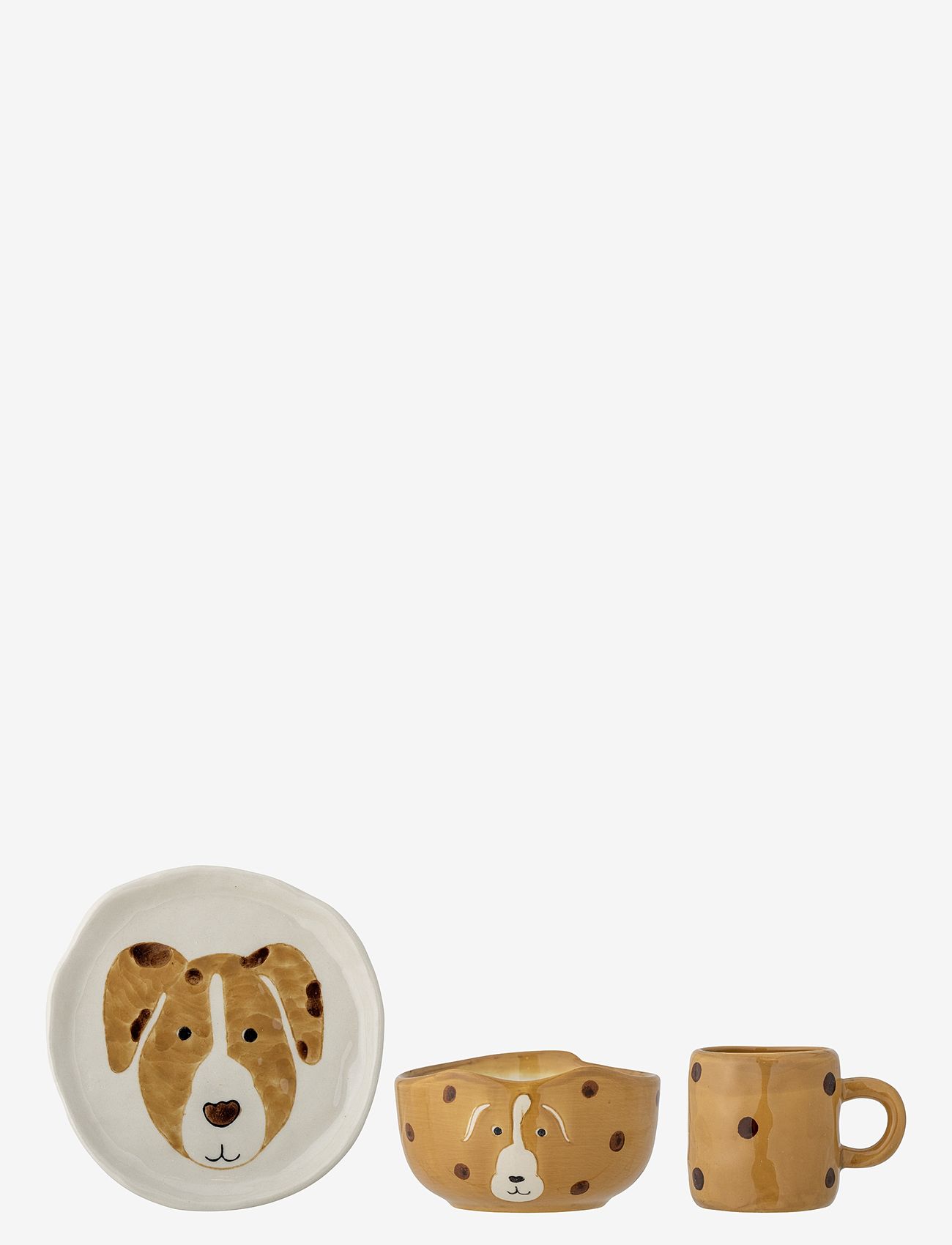 Bloomingville - Fenix Tableware, Brown, Stoneware - dinner sets - brown - 1