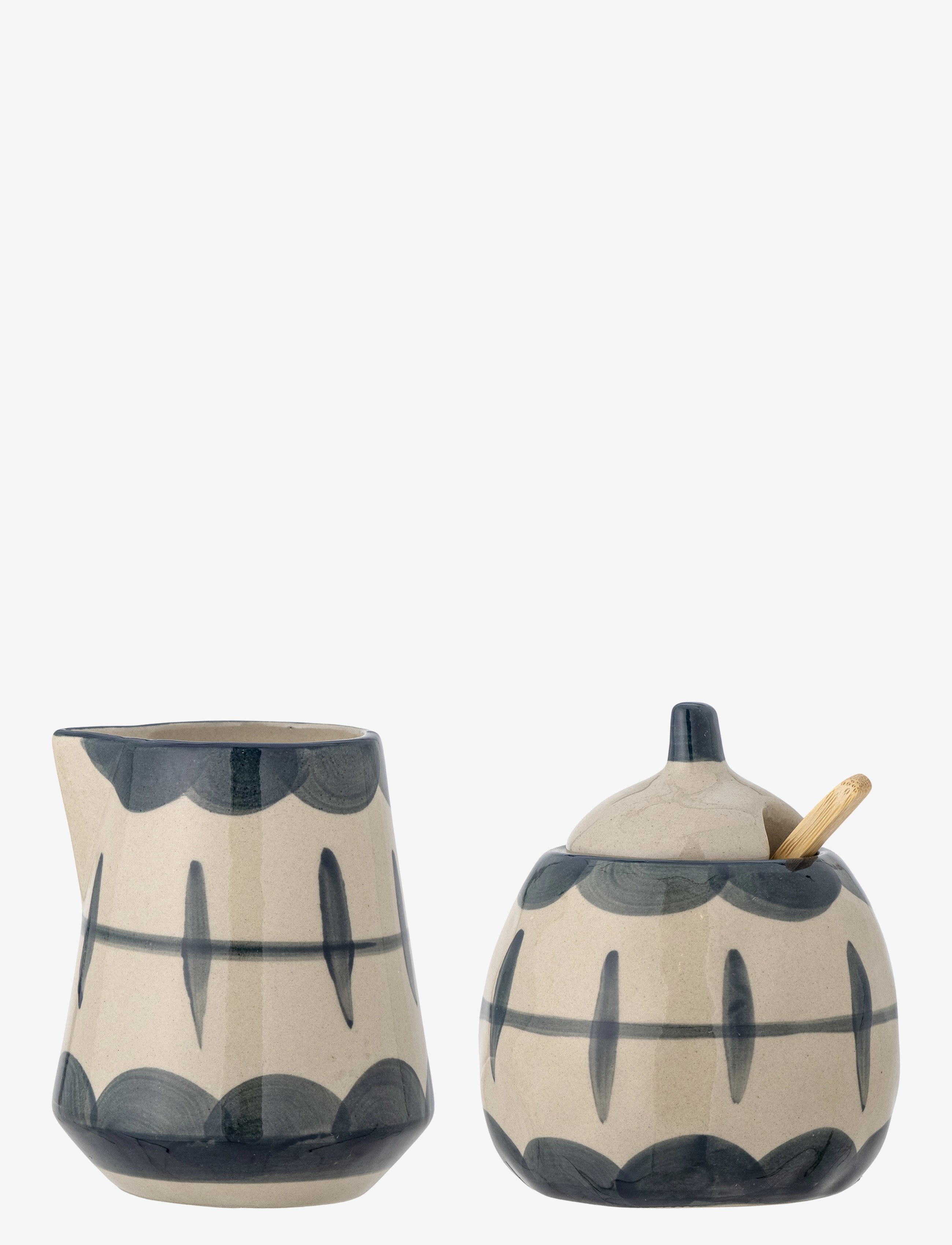 Bloomingville Allium Milk Jug & Sugar Bowl, Sugar Skål, Beige, Str: ONE SIZE