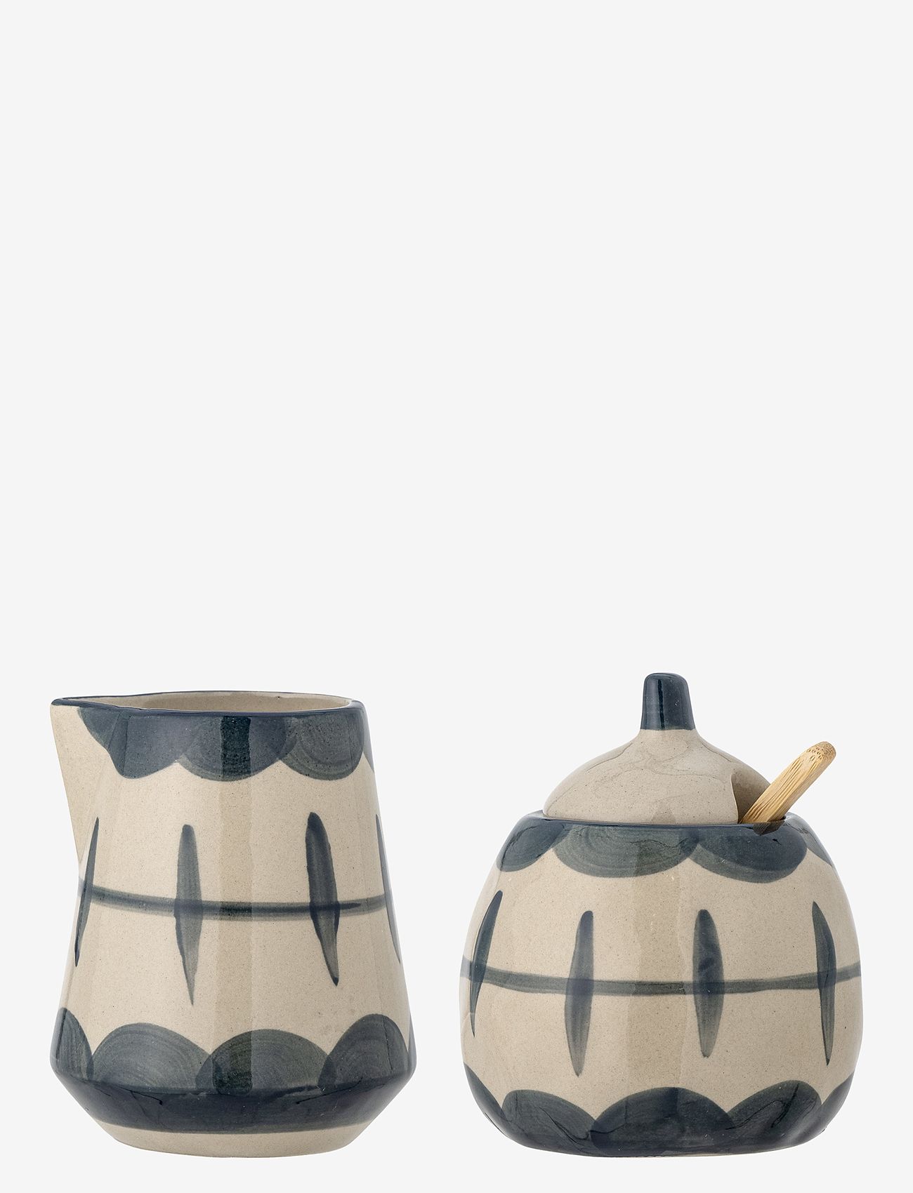 Bloomingville - Allium Milk Jug & Sugar Bowl - köp efter pris - blue - 0