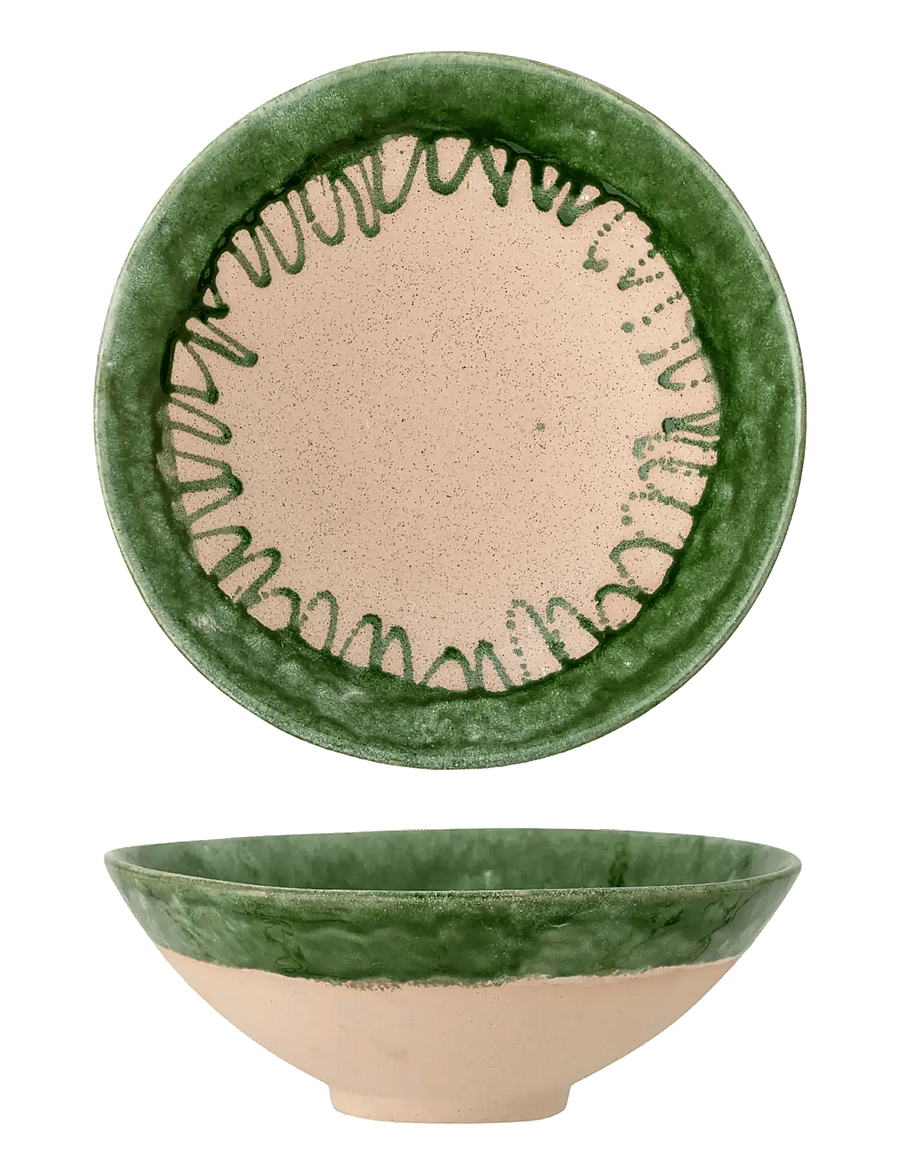 Bloomingville - Moez Bowl - servierschalen - green - 0