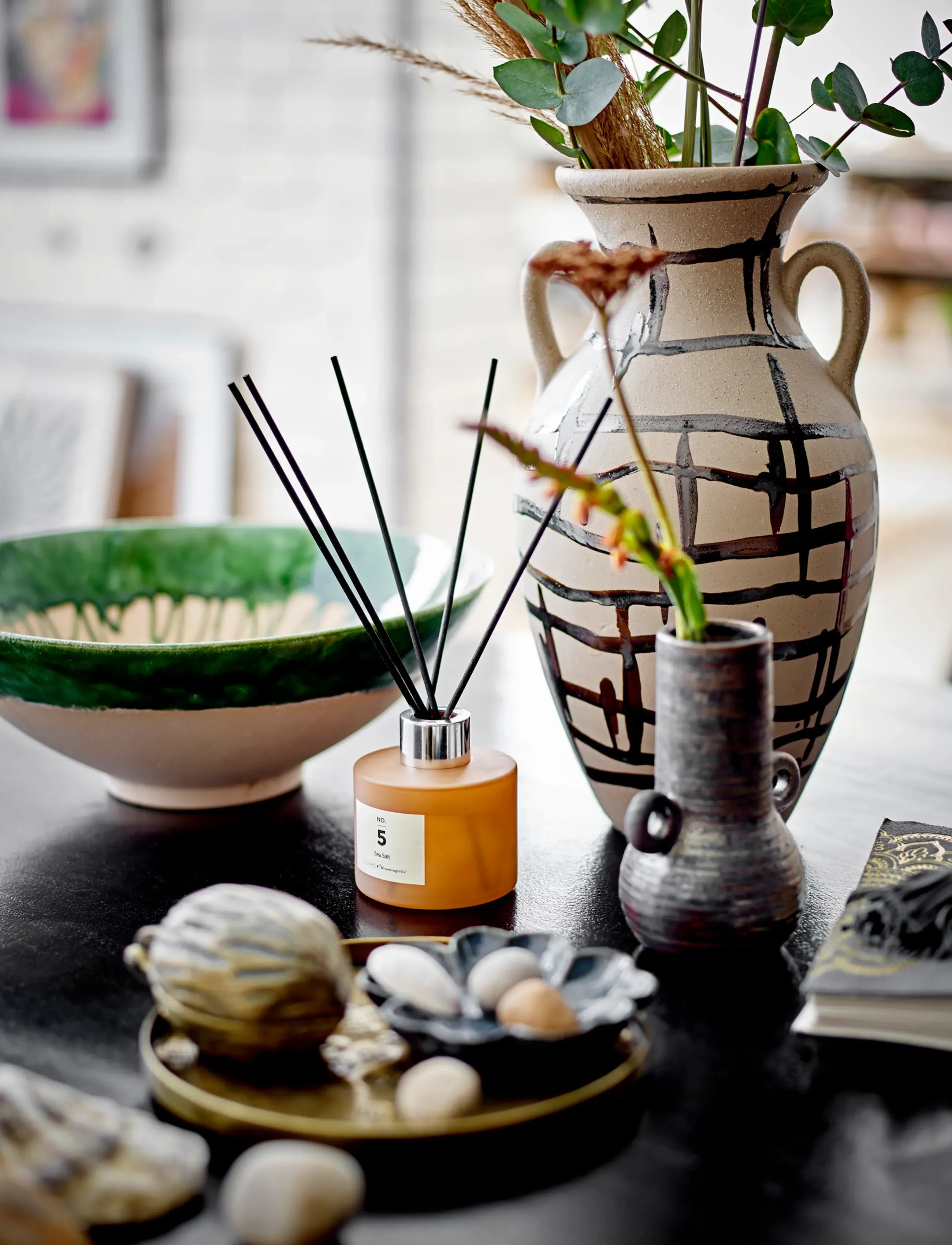 Bloomingville Moez Bowl, Ø 30 cm, Bowls & Serving Dishes, Grün - Bowls, Homeware