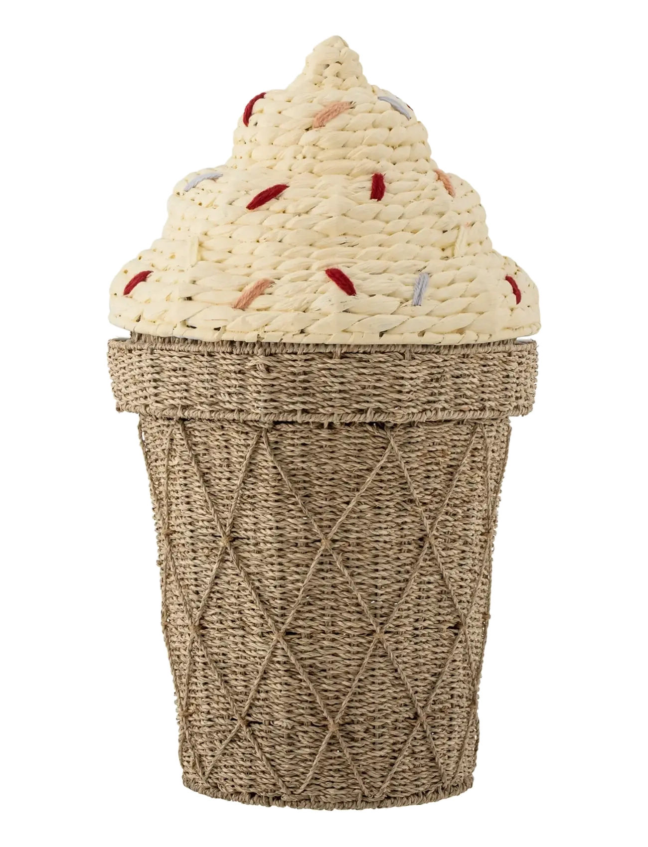 Bloomingville - Cillie Basket w/Lid - aufbewahrungskörbe - nature - 1