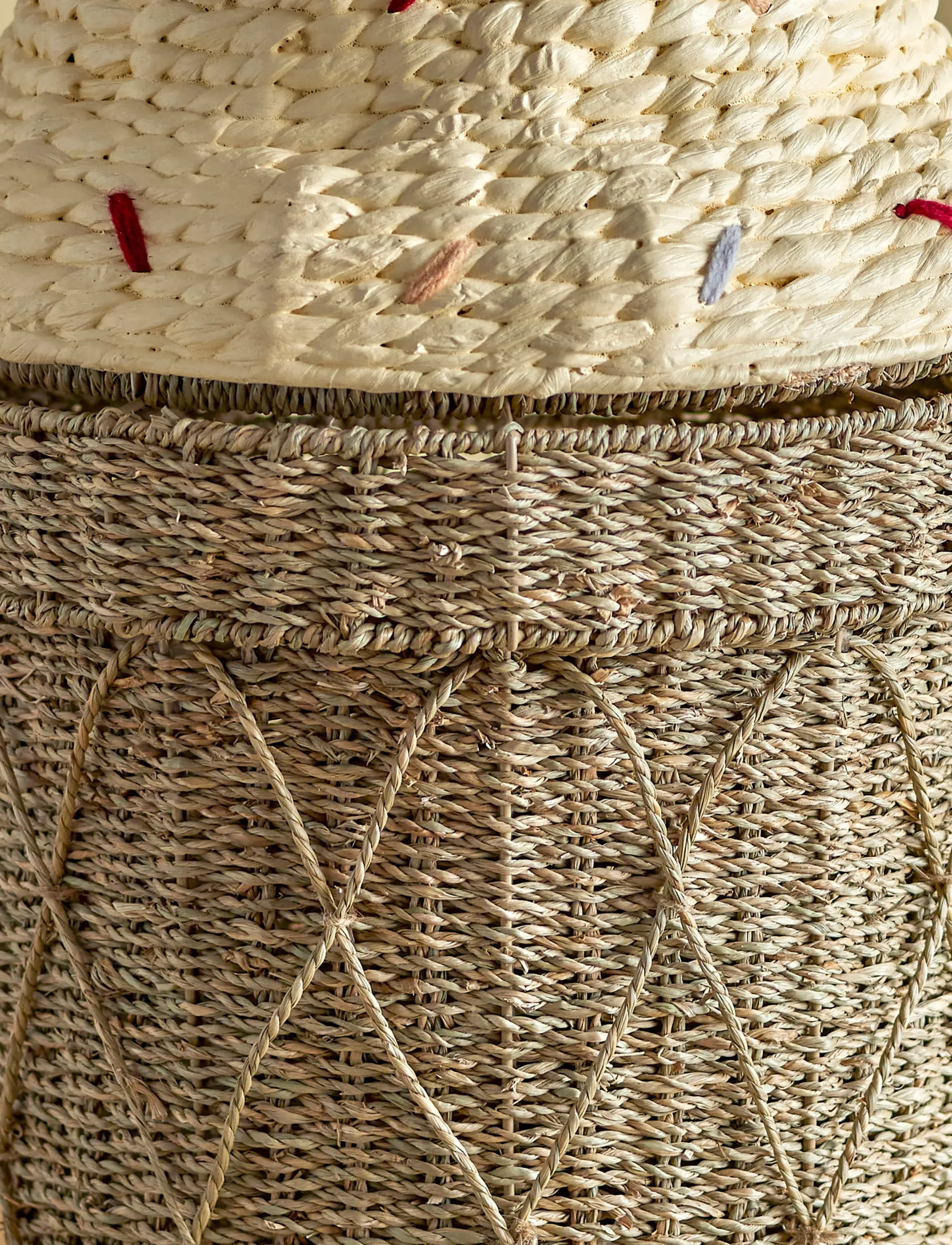 Bloomingville - Cillie Basket w/Lid - aufbewahrungskörbe - nature - 3