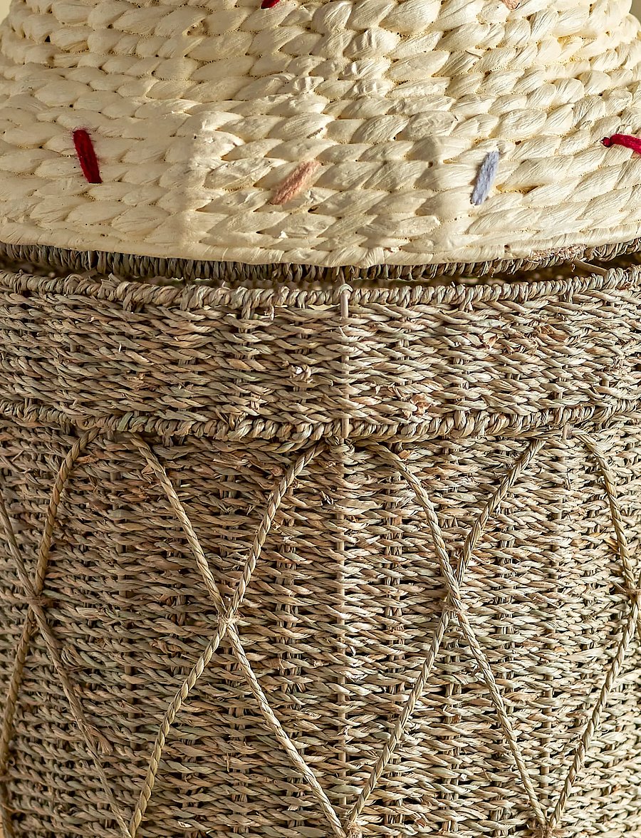 Bloomingville - Cillie Basket w/Lid - aufbewahrungskörbe - nature - 3