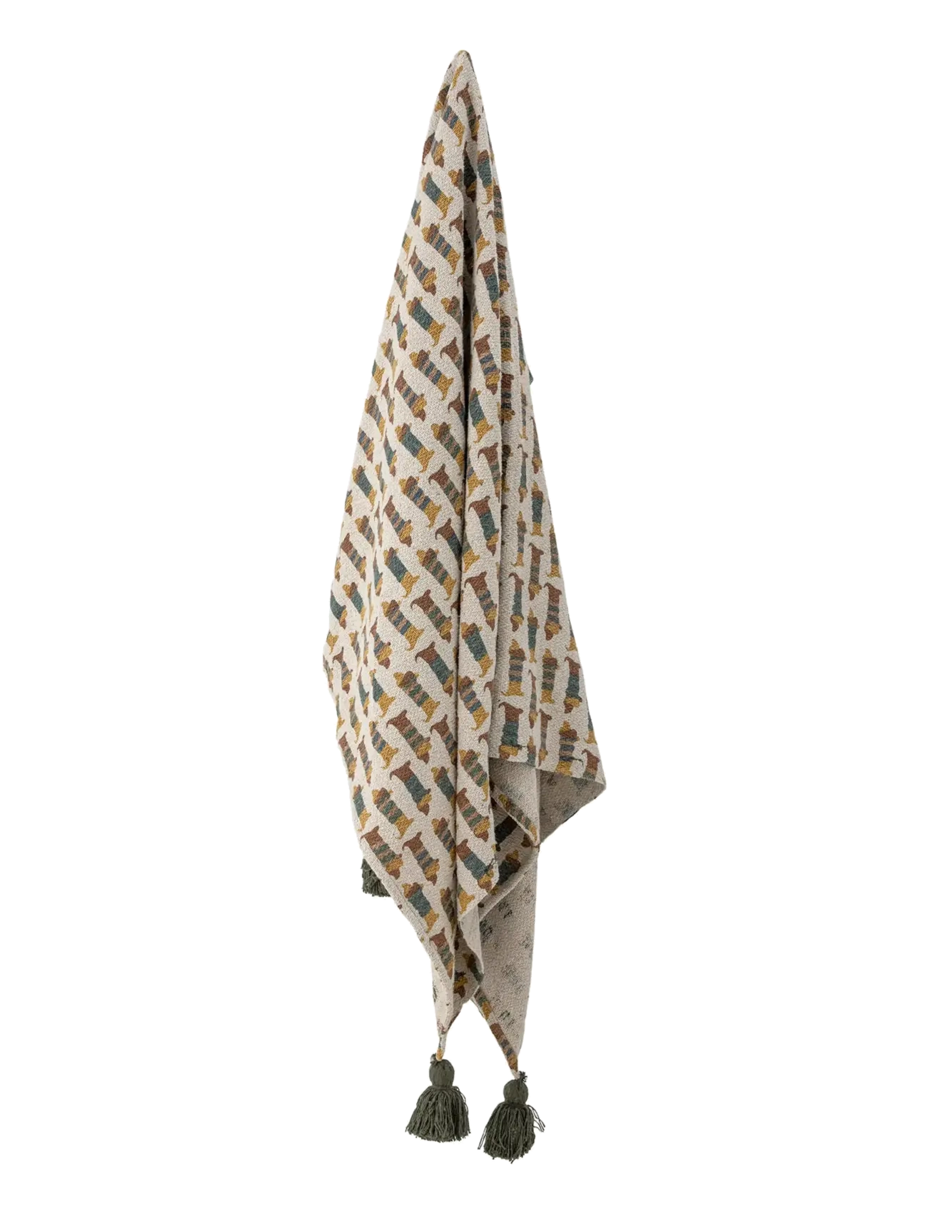 Bloomingville - Charlie Throw, Brown, Recycled Cotton - filtar - brown - 2