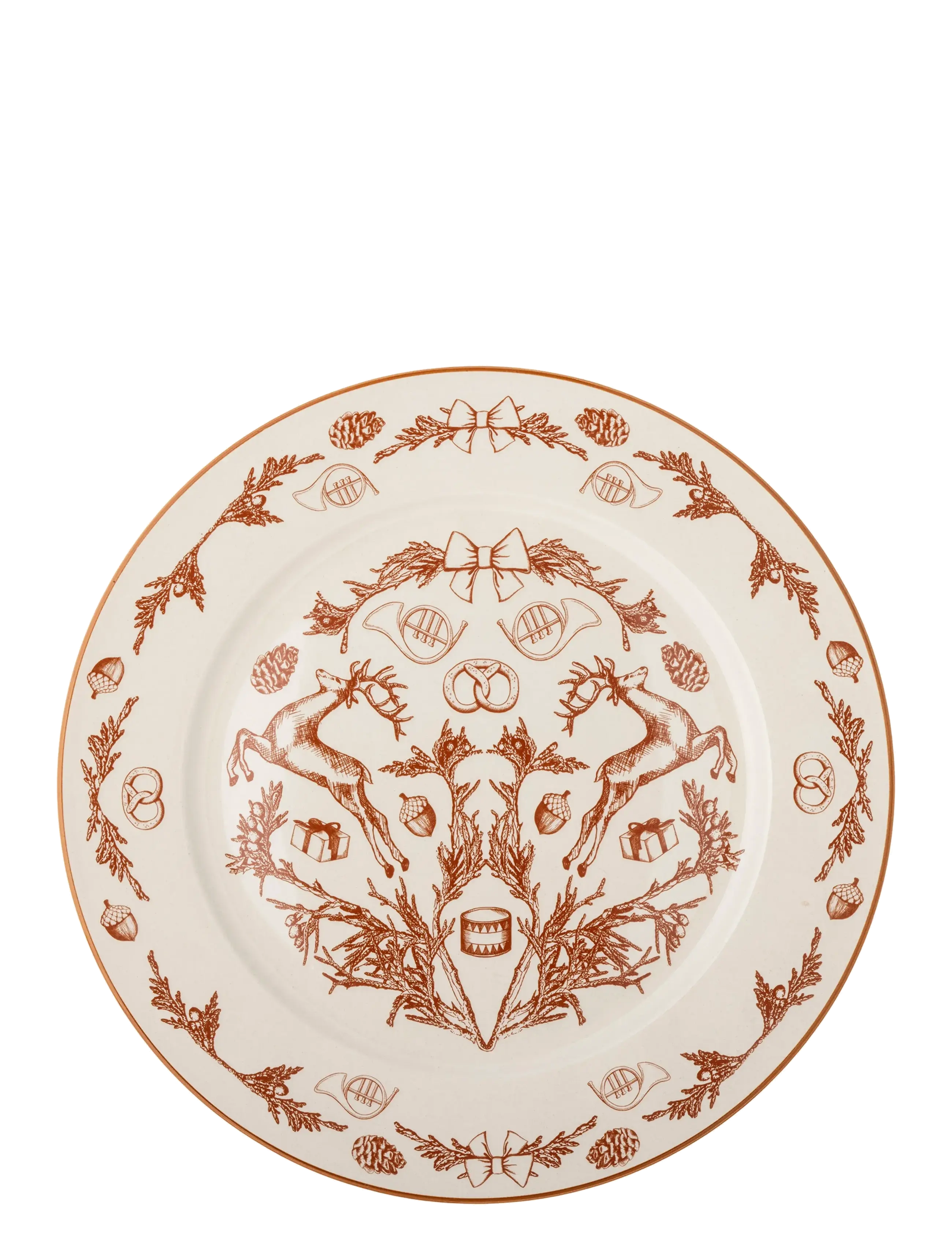 Bloomingville Beth Plate - Weihnachten - RED / red