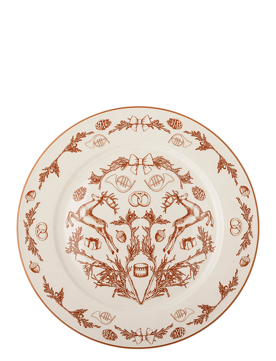 Bloomingville - Beth Plate - speiseteller - red - 1