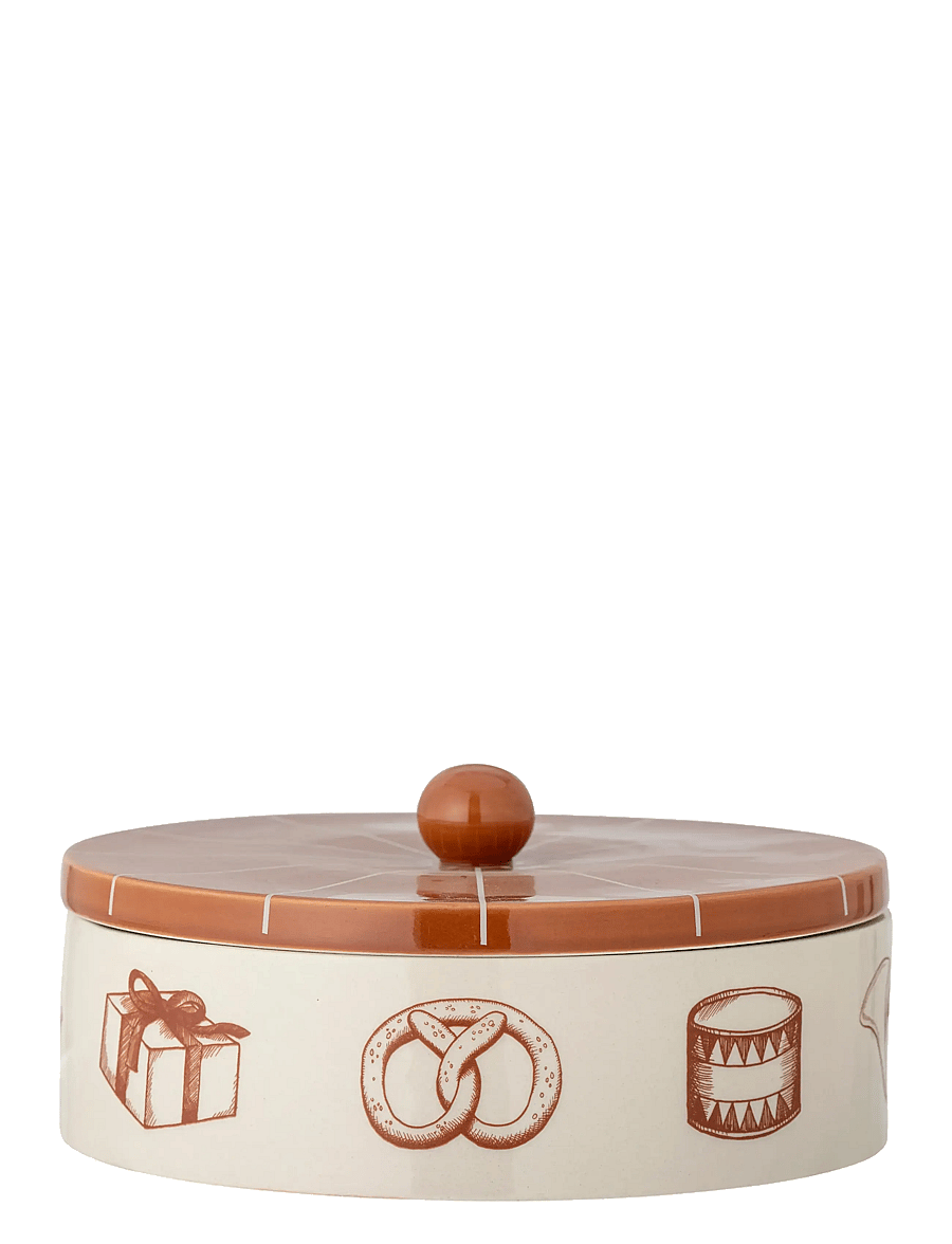 Bloomingville - Beth Jar w/Lid - vorratsgläser - red - 1