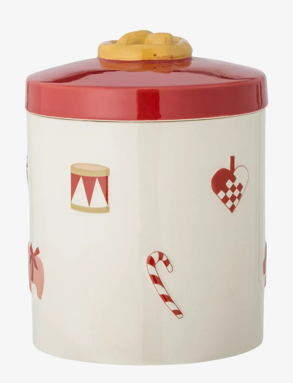 Bloomingville - Yule Jar w/Lid - vorratsgläser - red - 0