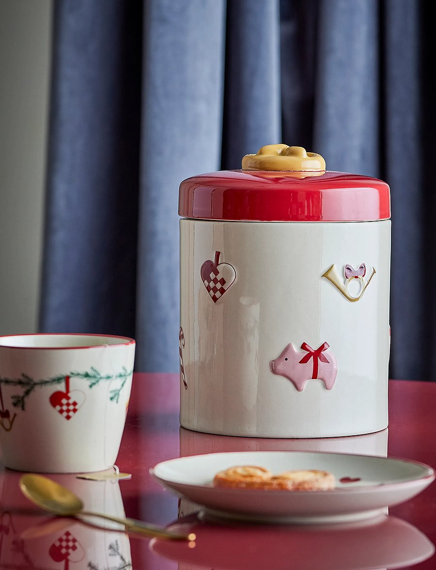 Bloomingville - Yule Jar w/Lid - vorratsgläser - red - 3