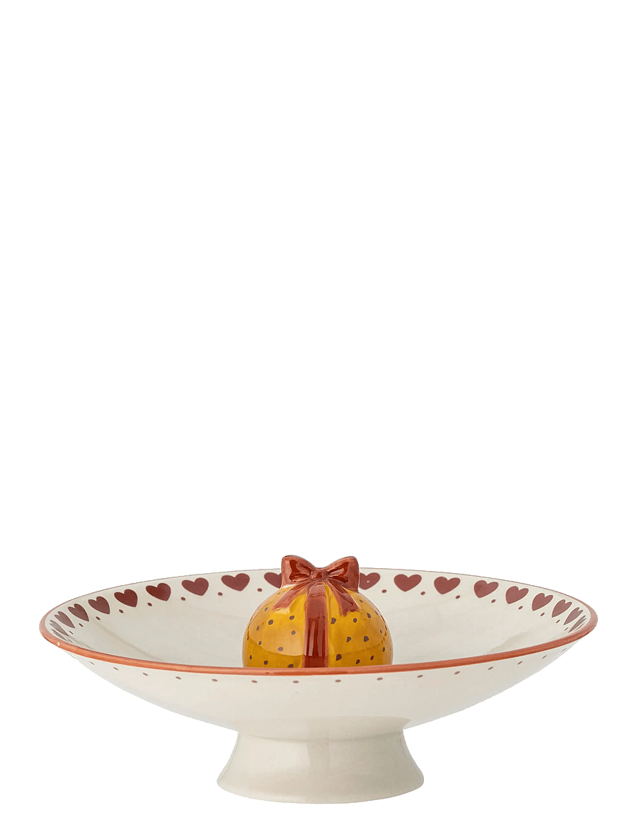 Bloomingville - Jolly Pedestal Bowl - jõululaud - red - 1
