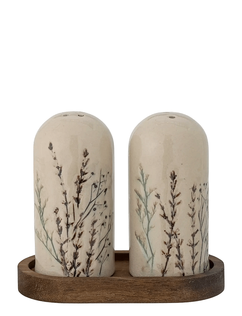 Bloomingville - Bea Salt & Pepper Shaker Set - salz- & pfefferstreuer - natural - 1