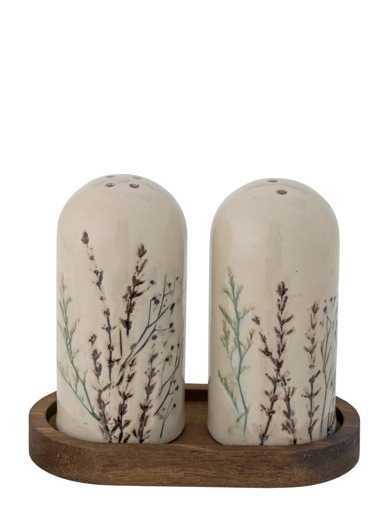 Bloomingville - Bea Salt & Pepper Shaker Set - soola ja pipra topsid - natural - 1