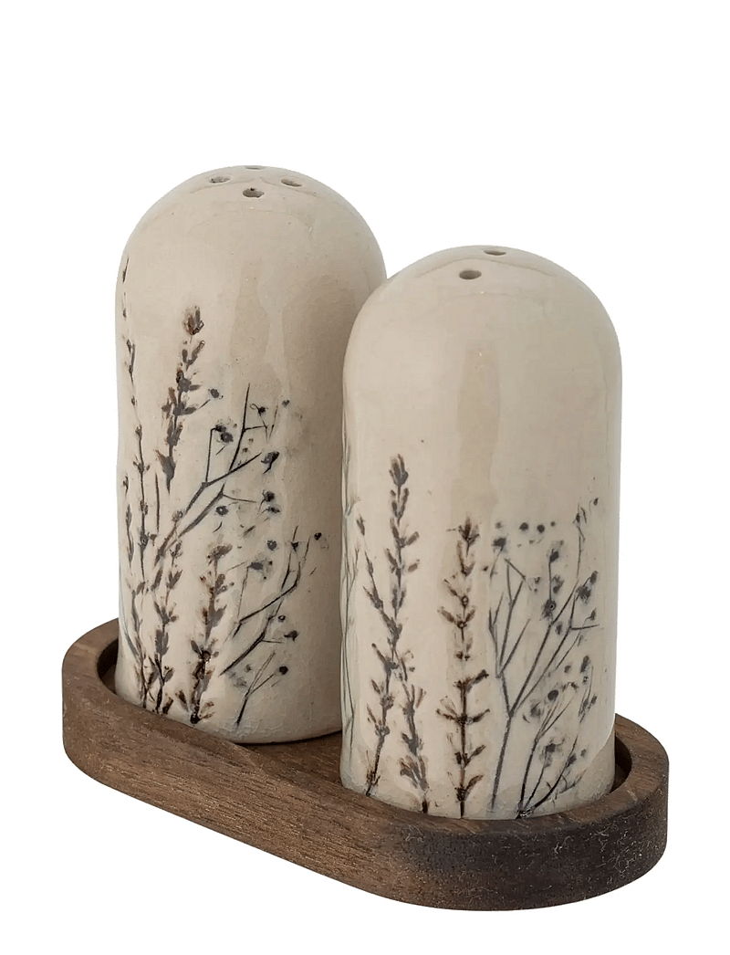 Bloomingville - Bea Salt & Pepper Shaker Set - salz- & pfefferstreuer - natural - 3