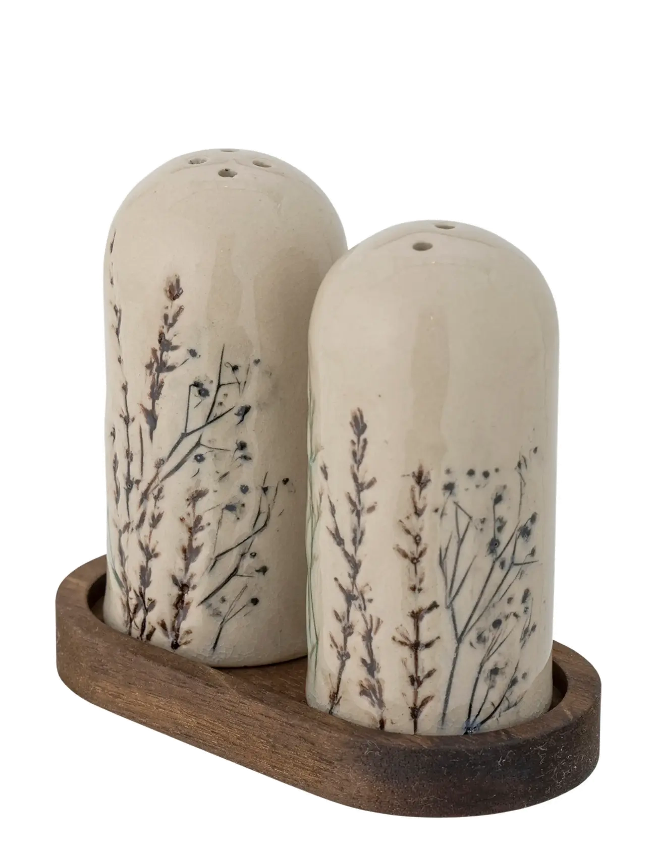 Bloomingville - Bea Salt & Pepper Shaker Set - soola ja pipra topsid - natural - 2