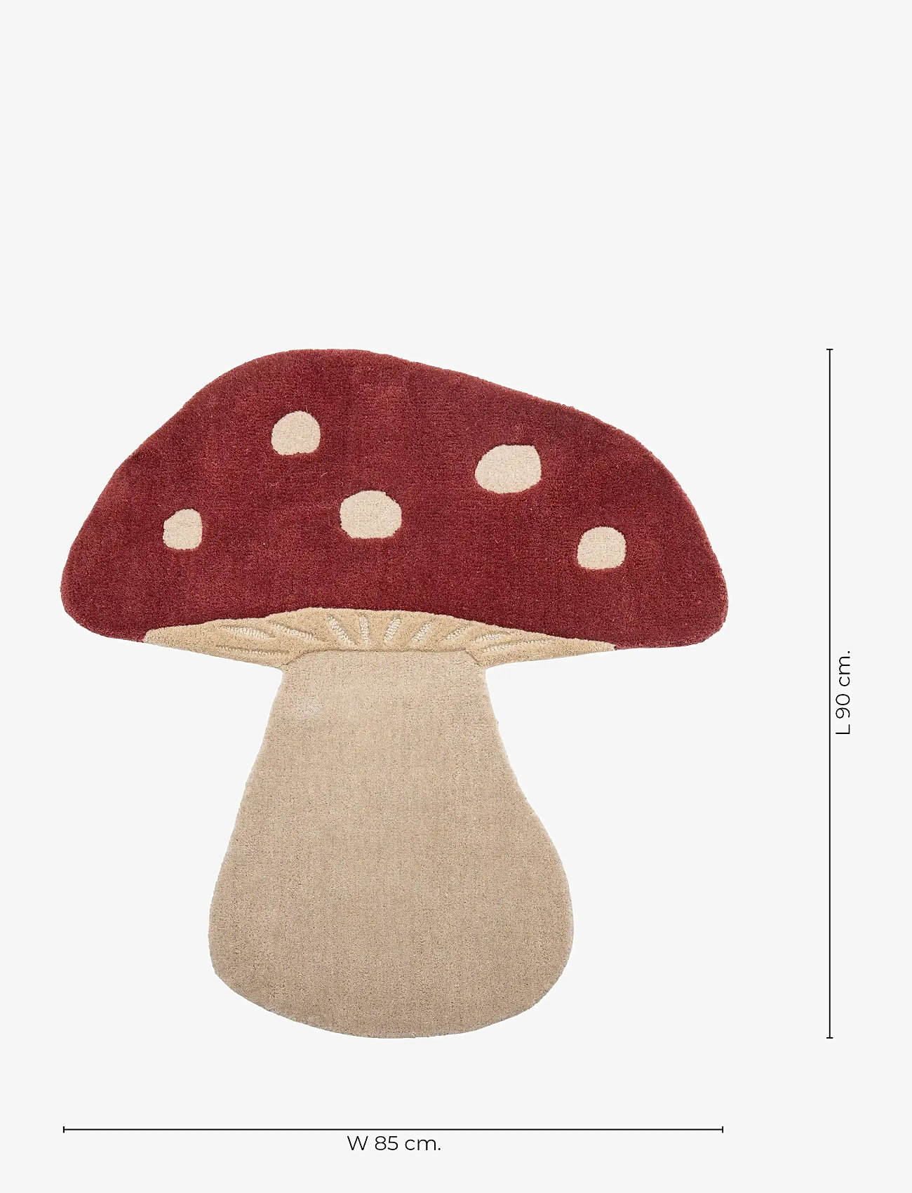 Bloomingville - Mushroom Rug - red - 3