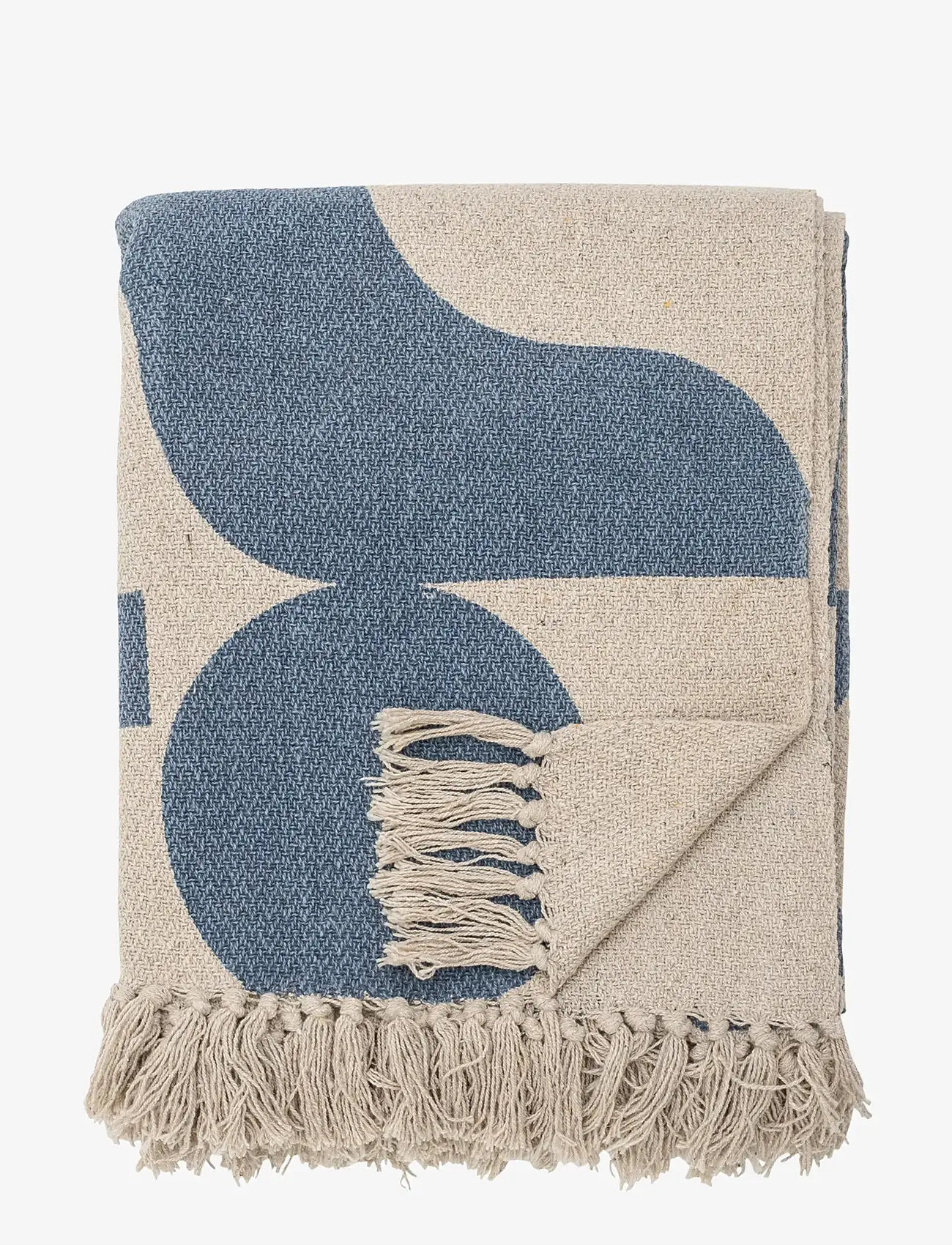 Bloomingville - Agno Throw, Blue, Recycled Cotton - shop by price - blue - 0