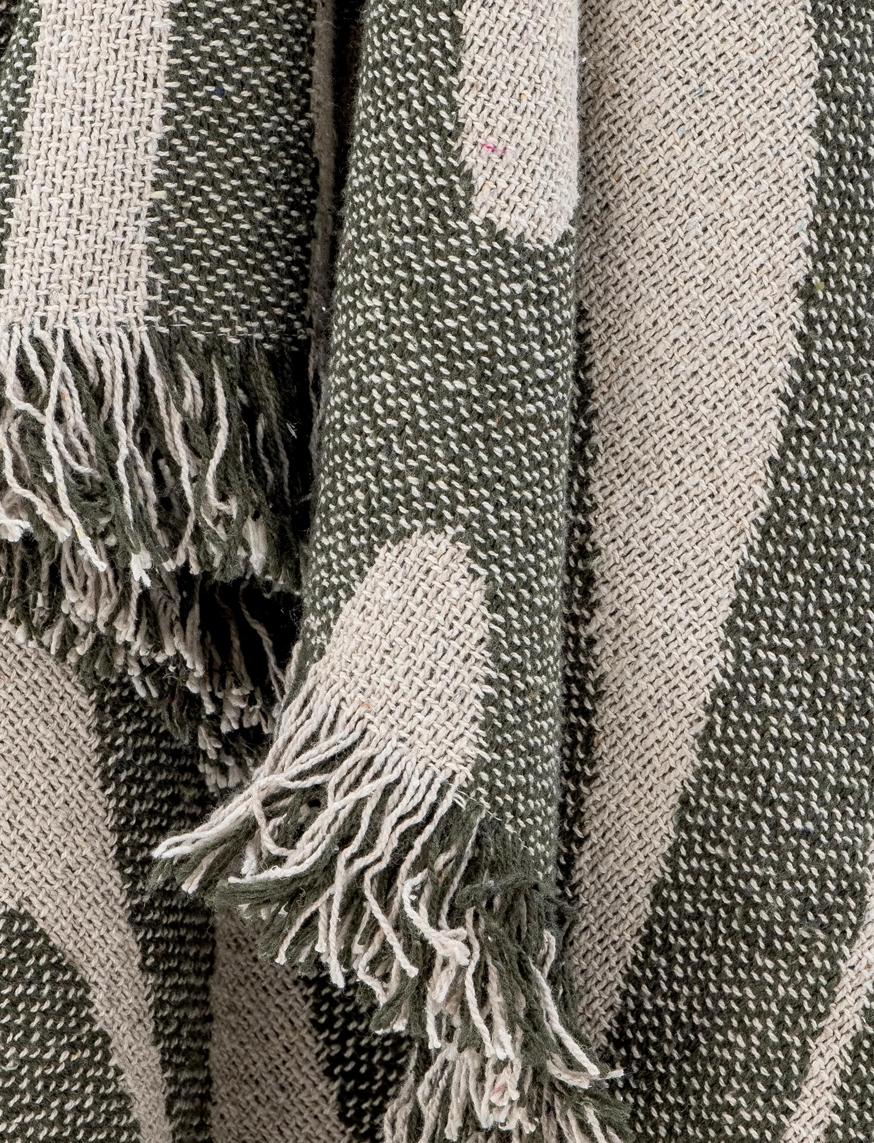 Bloomingville Alk Throw, 130X130 cm, Cushions & Blankets, Grün - Blankets Throws, Homeware