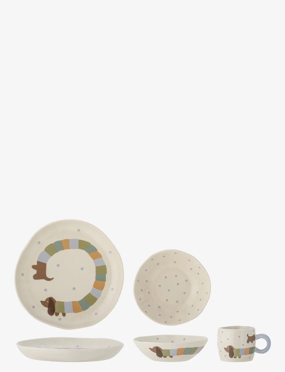 Bloomingville - Charlie Tableware Set - Õhtusöögikomplektid - blue - 1