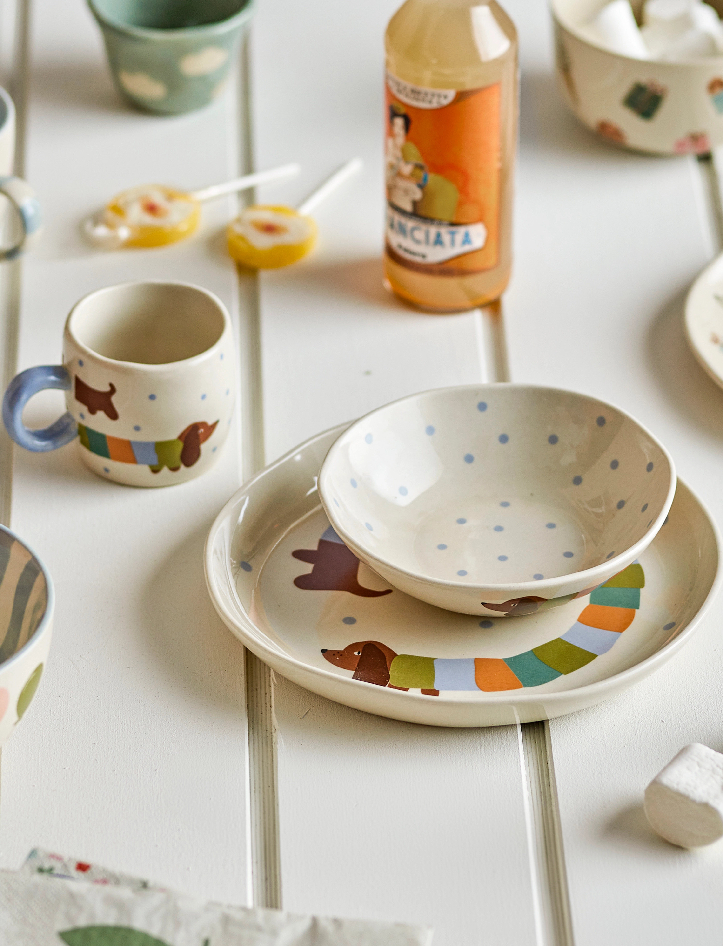 Bloomingville Charlie Tableware Set, 32 CL, Meal Time, Creme - Dinner Sets, Kinder