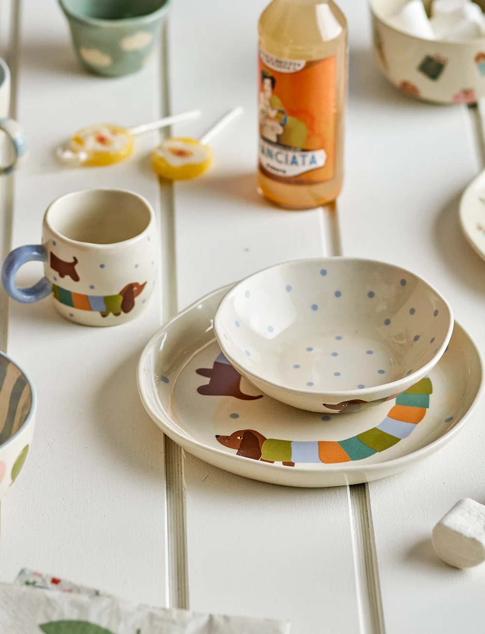 Bloomingville - Charlie Tableware Set - Õhtusöögikomplektid - blue - 0