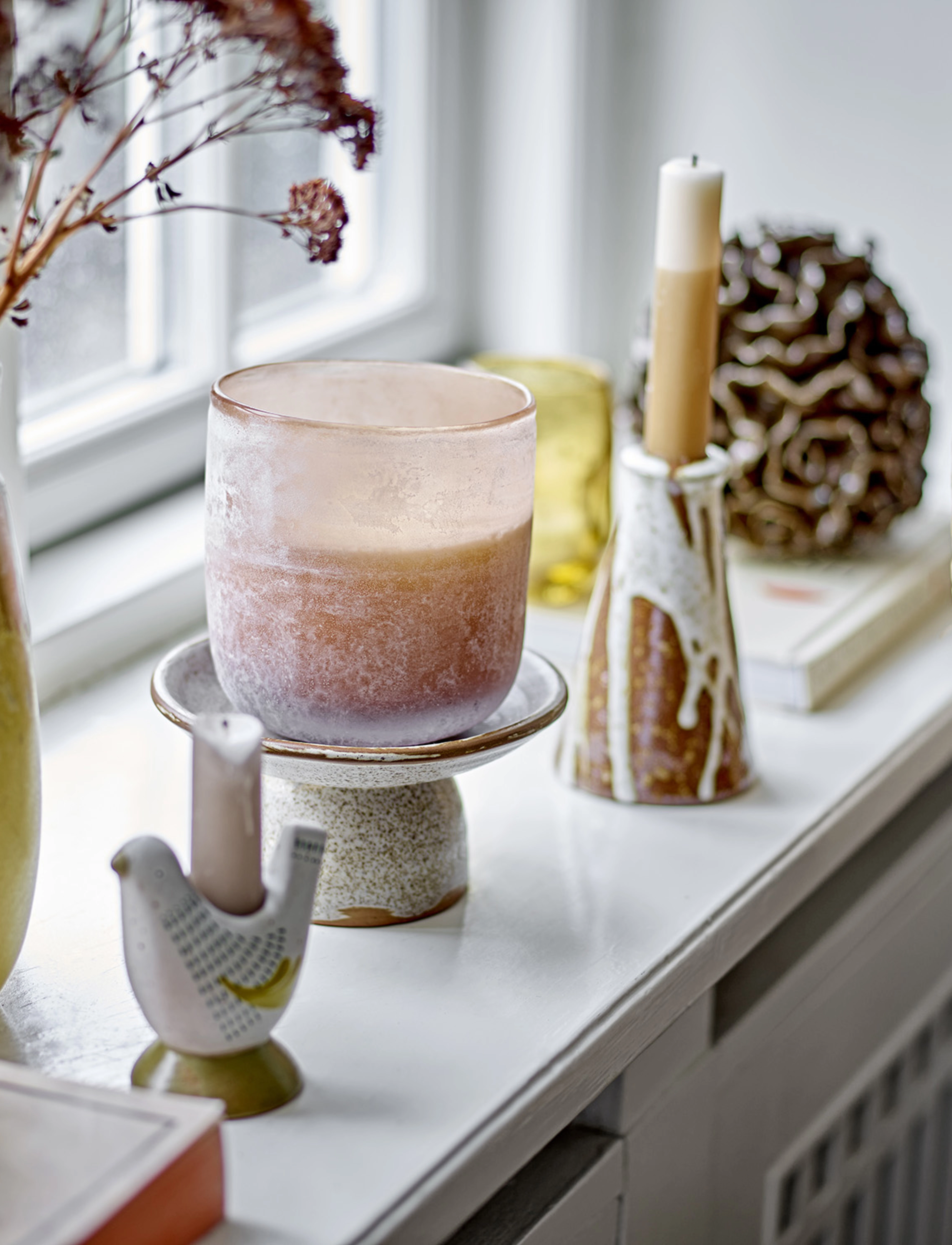 Bloomingville Reem Candlestick, One Size, Brown, Lysestager & Lanterner > Lysestager, Unisex