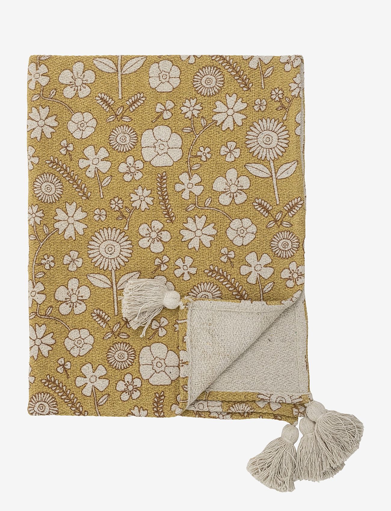 Bloomingville - Camille Throw - viltit - yellow - 1