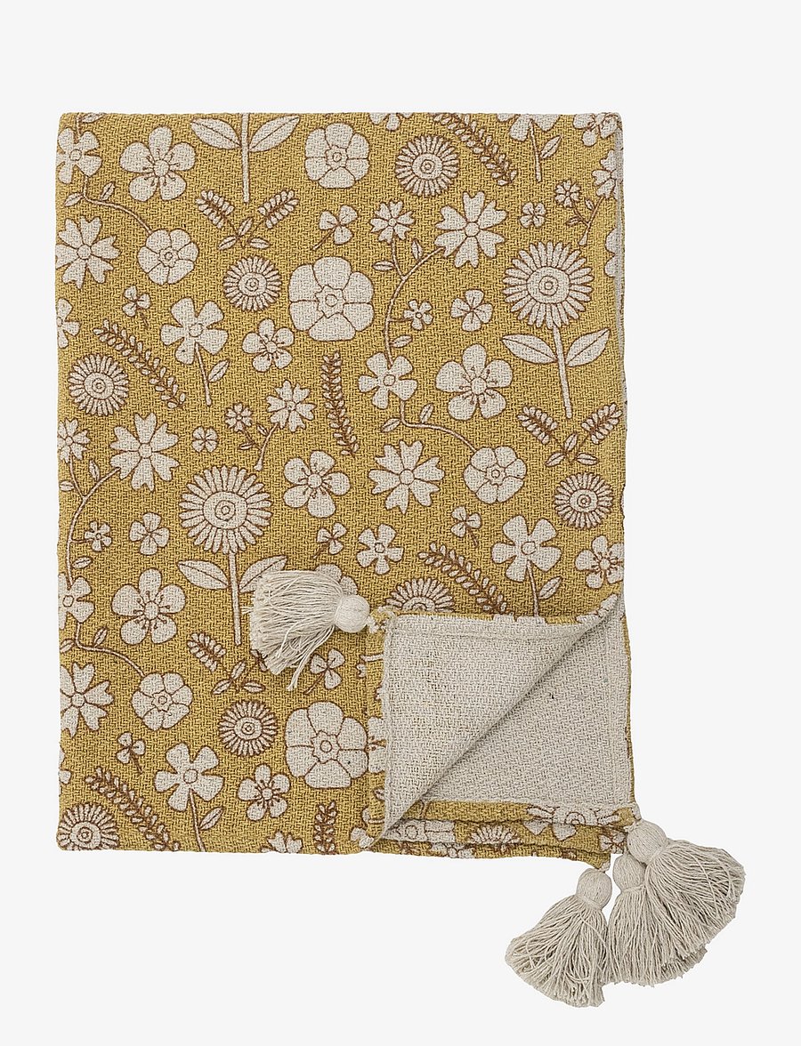 Bloomingville - Camille Throw - filtar - yellow - 1