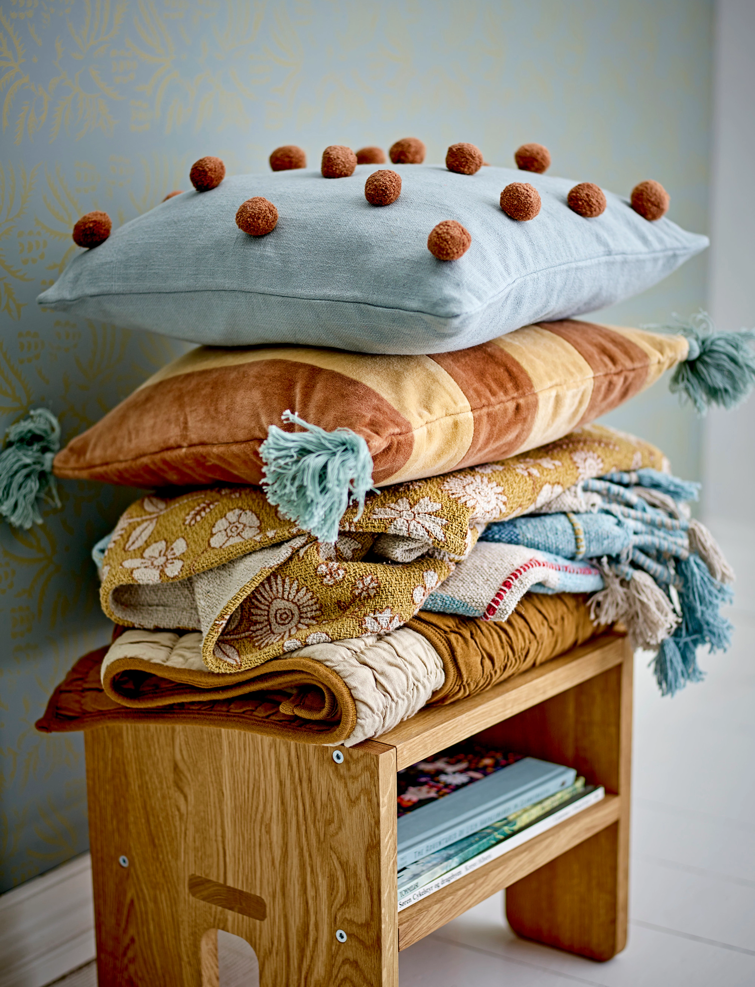 Bloomingville Camille Throw, 100X80 cm, Yellow, Søvntid > Tæpper Og Dyner, Børn