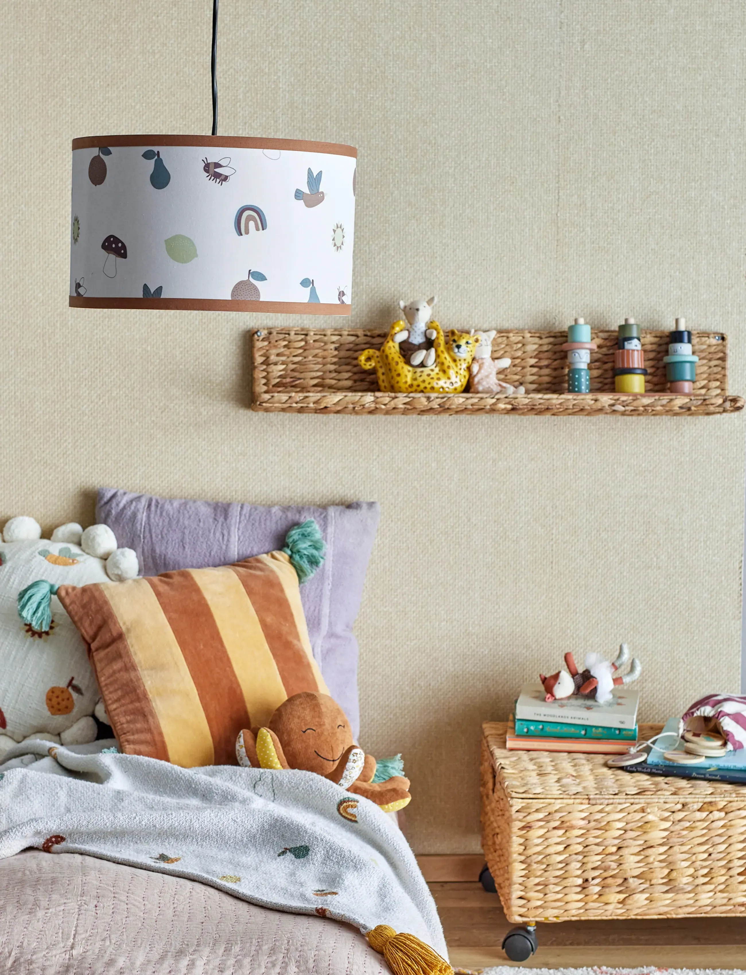 Bloomingville Agnes Lampshade, Ø34X20 cm, Kids Decor, Mehrfarbig/gemustert - Lighting, Kinder