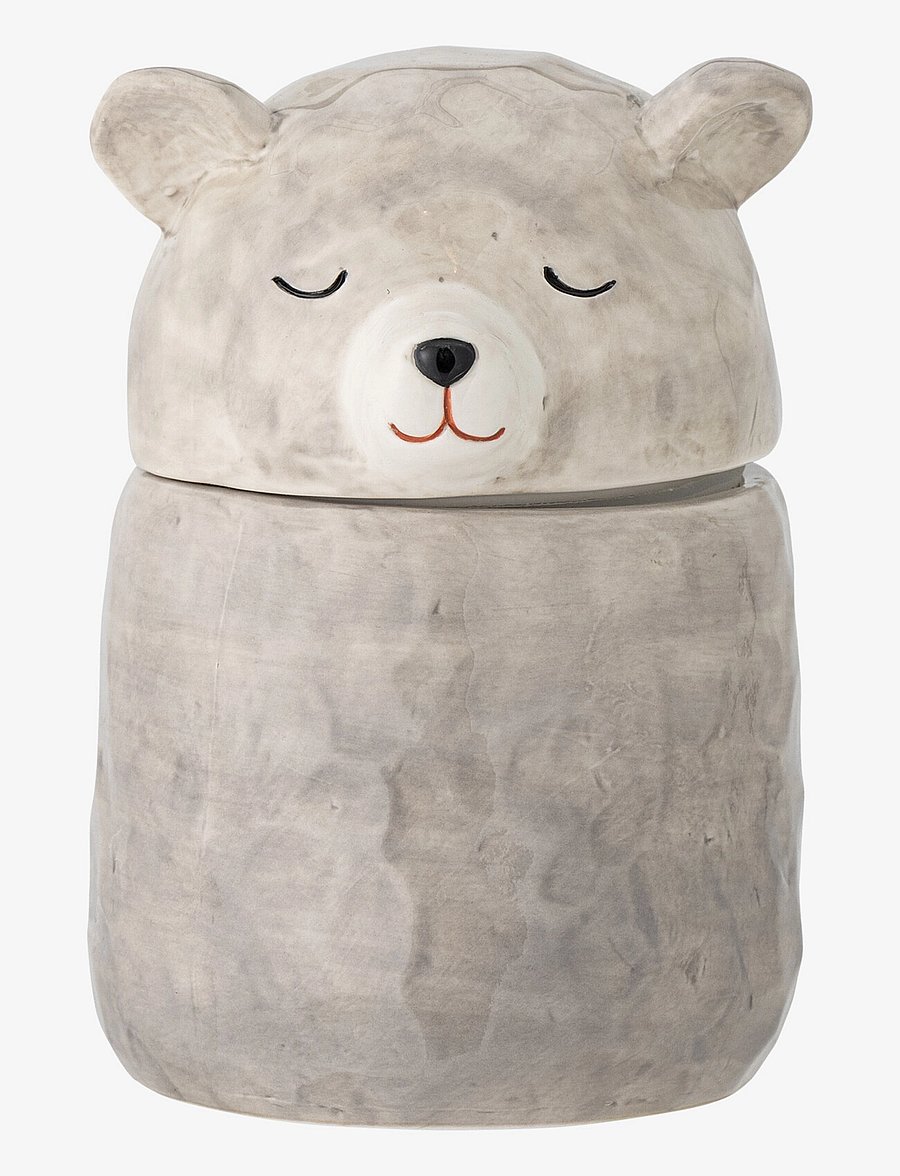 Bloomingville - Puk Jar w/Lid - grey - 0