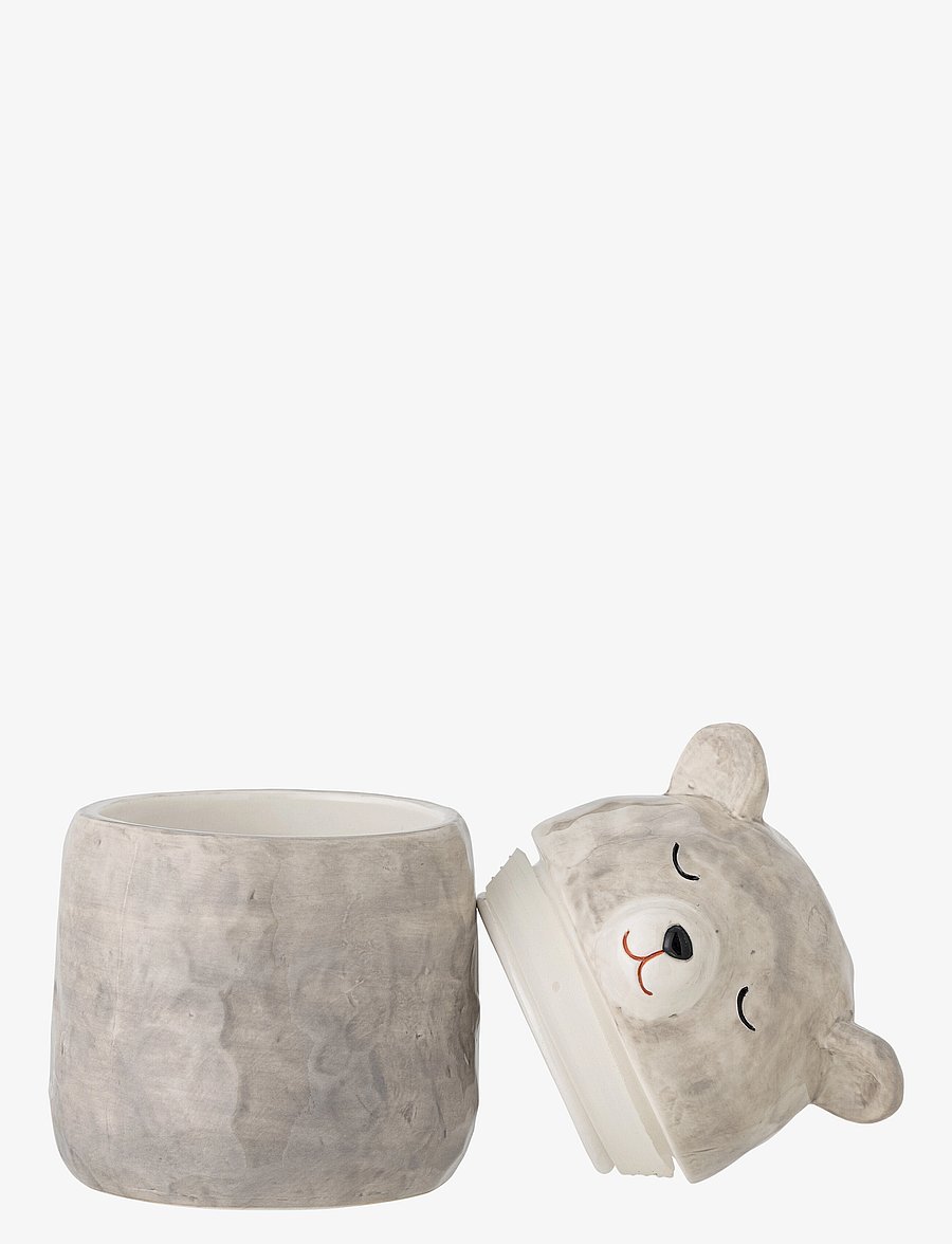 Bloomingville - Puk Jar w/Lid - grey - 1