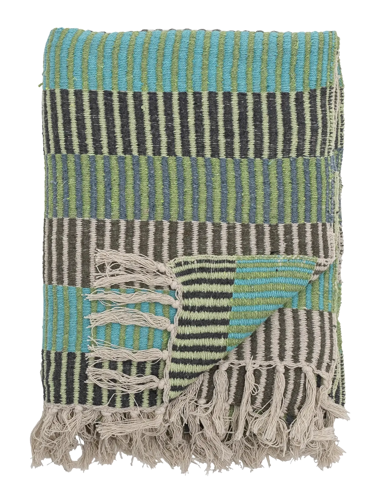 Bloomingville Isnel Throw - Bloomingville - MULTI-COLOURED / green