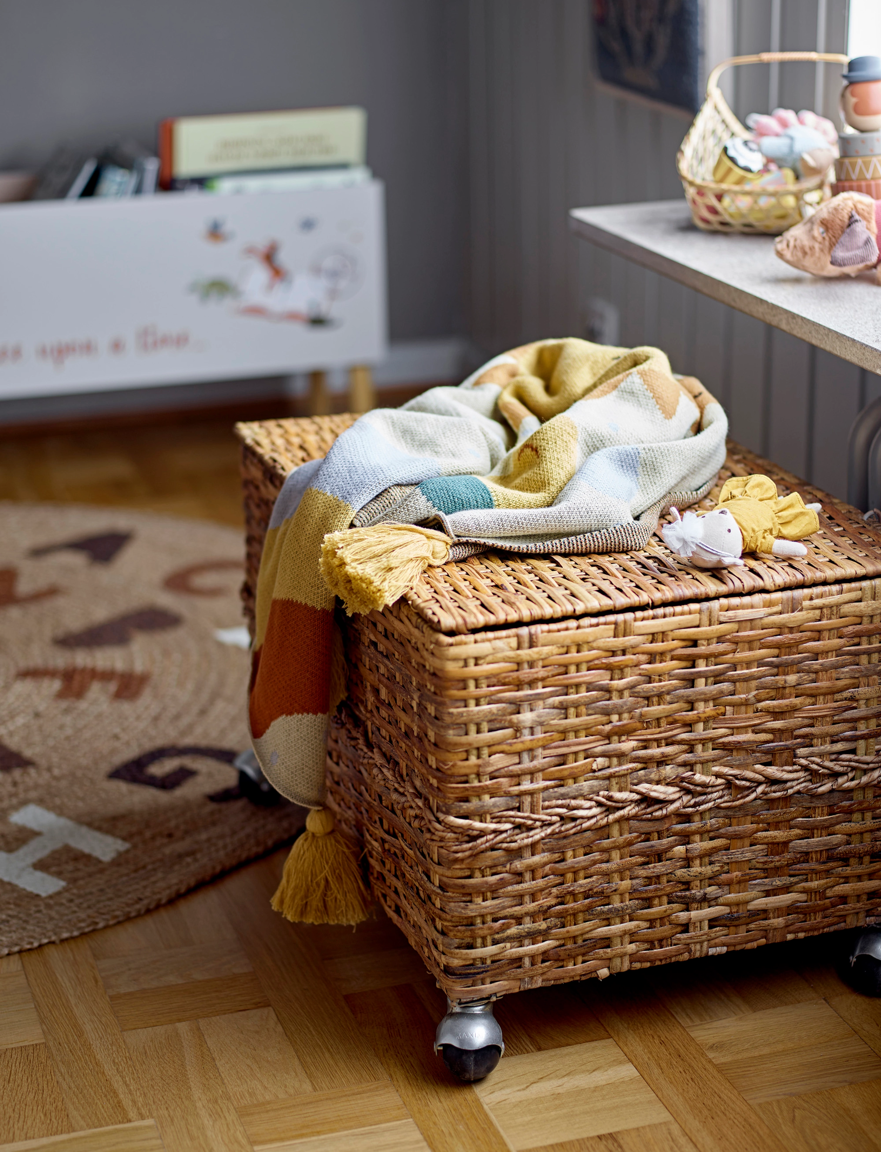 Bloomingville - Dinne Rug, Brown, Jute - runde tæpper - brown - 3