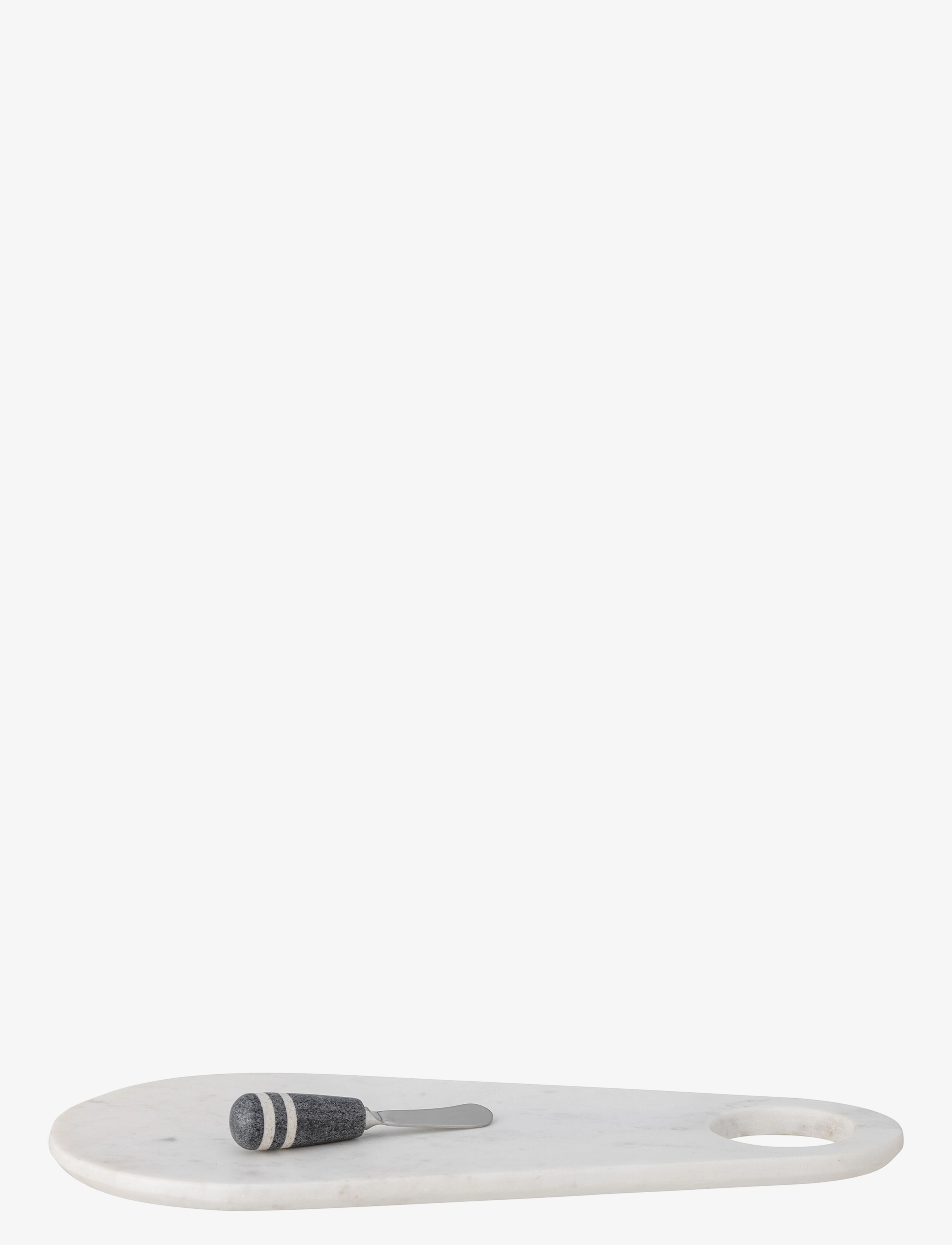 Bloomingville - Abrielle Cuttingboard w/knife - schneidebretter - white - 2